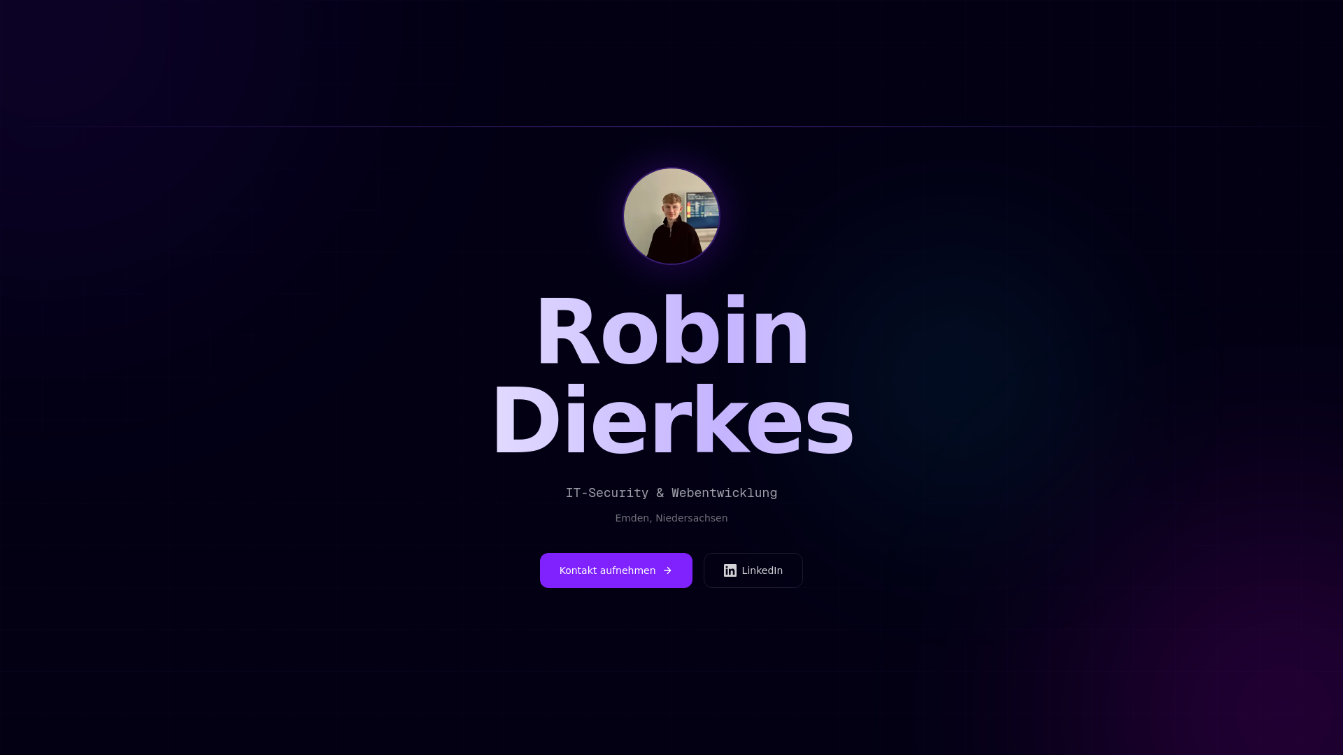 website screenshot of https://robin-dierkes.de