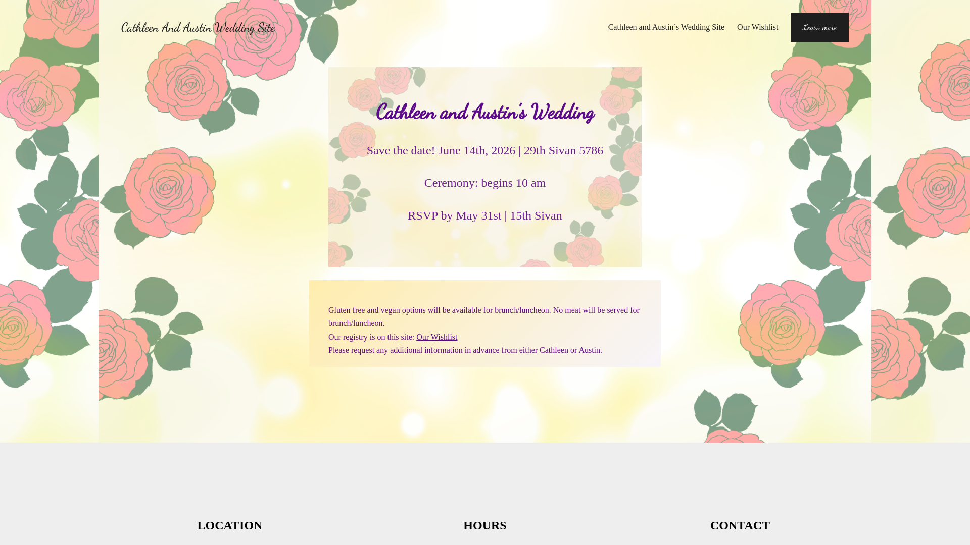 website screenshot of https://catandaustin.blog/