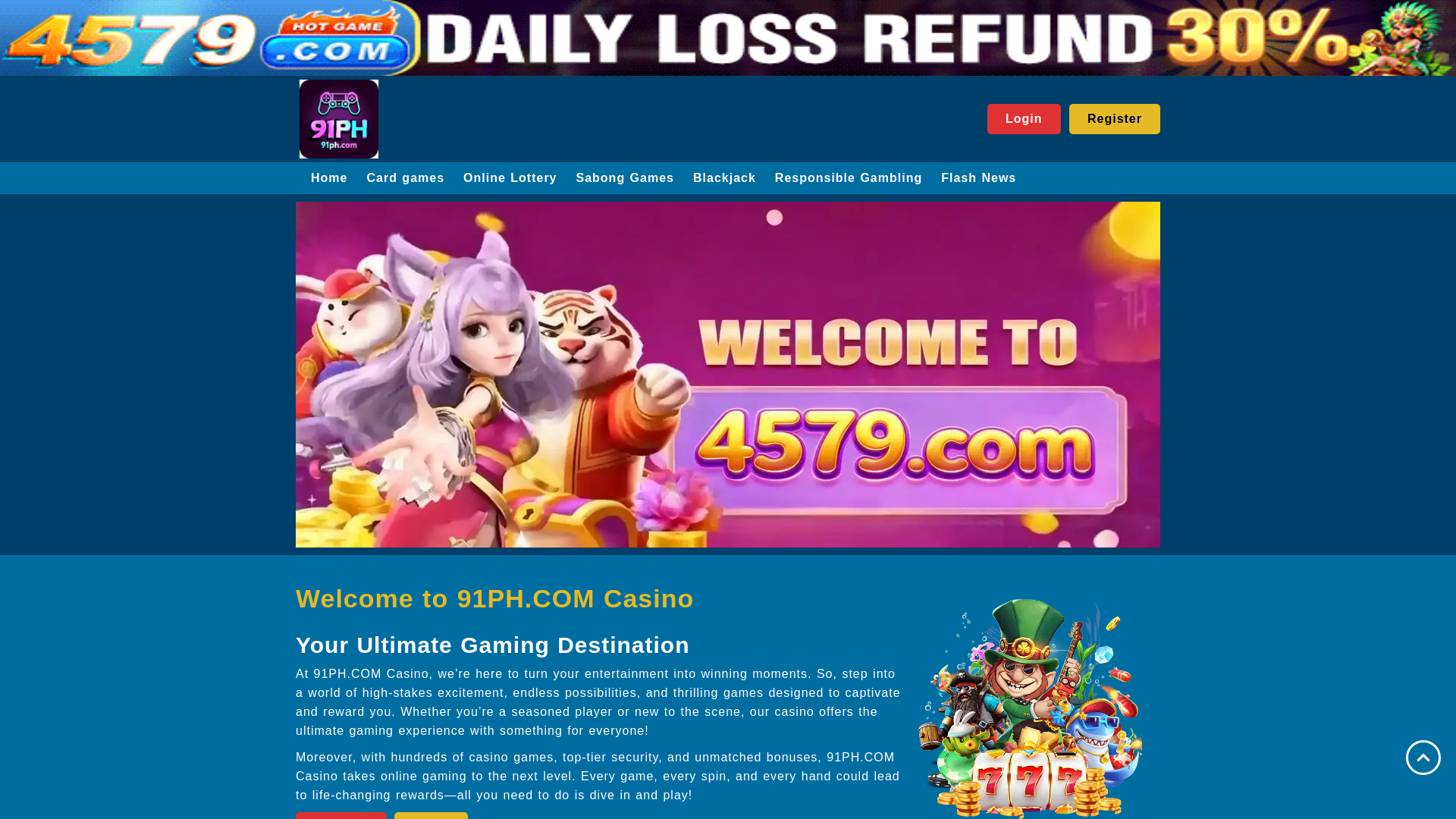 website screenshot of https://91ph777.com