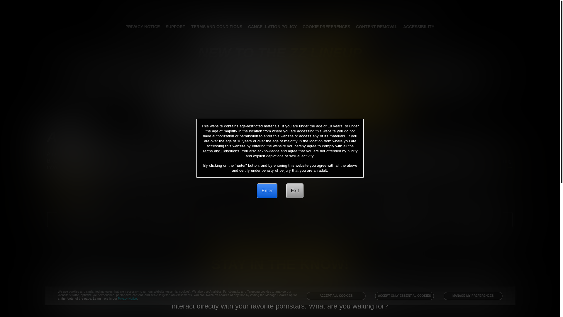 website screenshot of https://brazzers.com/