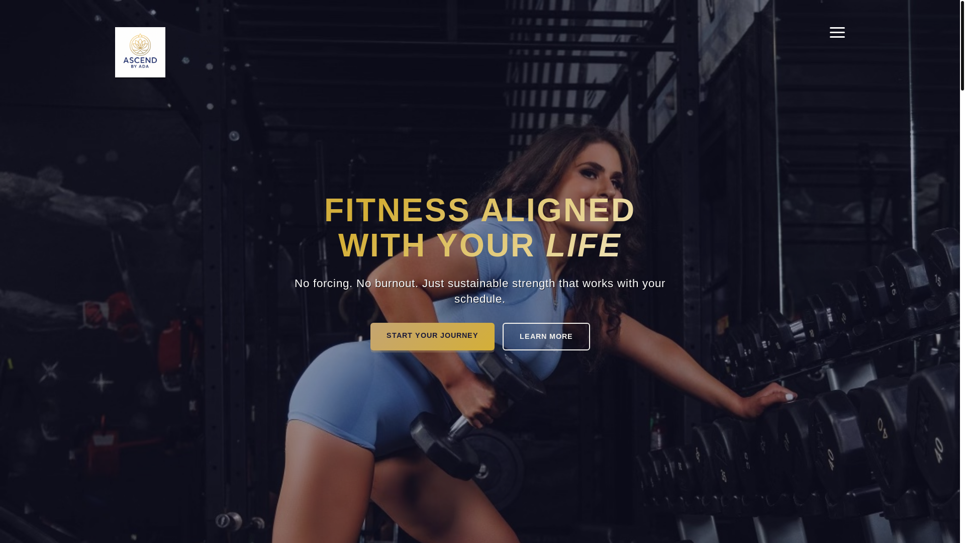website screenshot of https://ascendbyada.com/