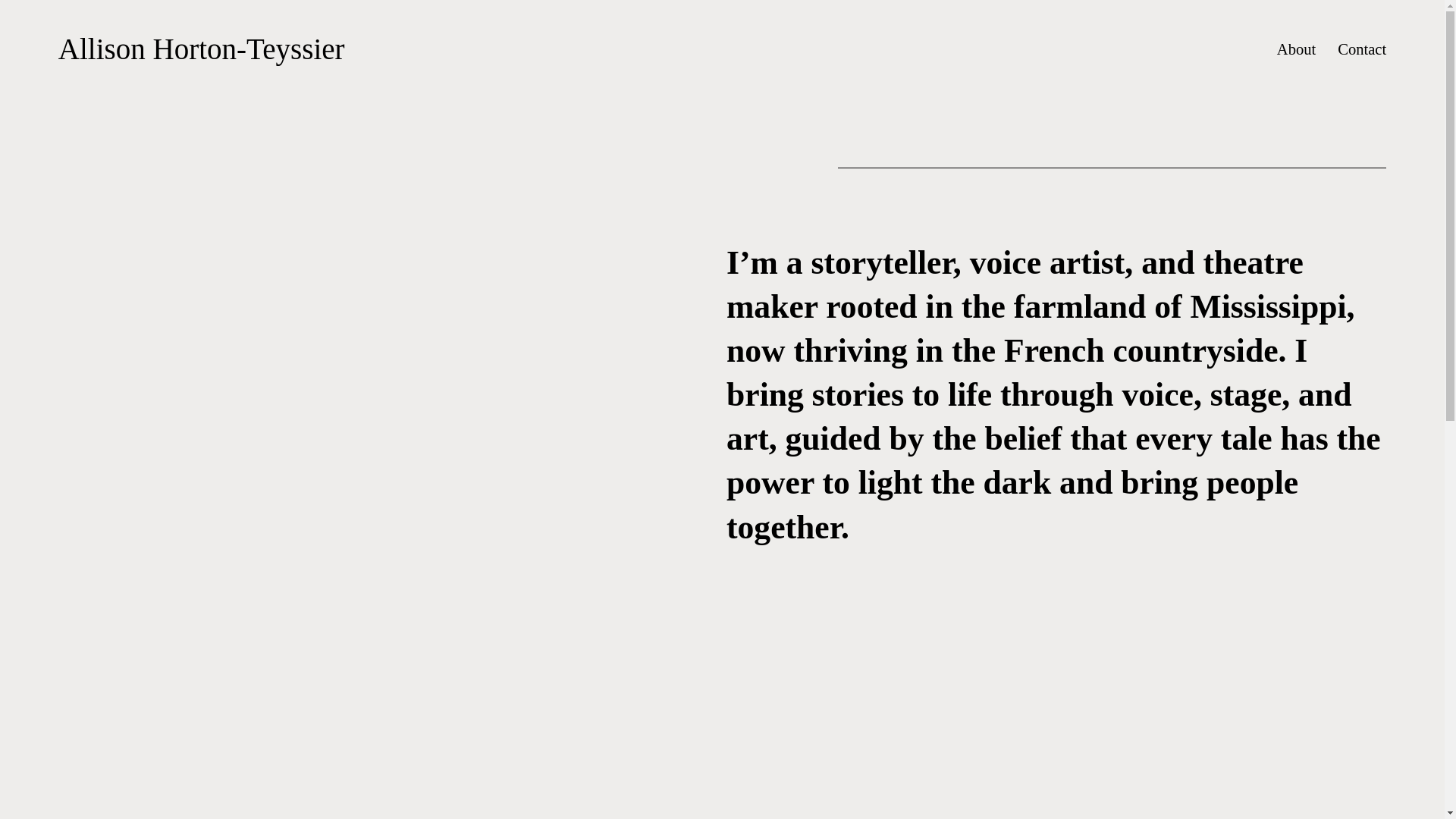 website screenshot of https://allisonhorton-teyssier.com/