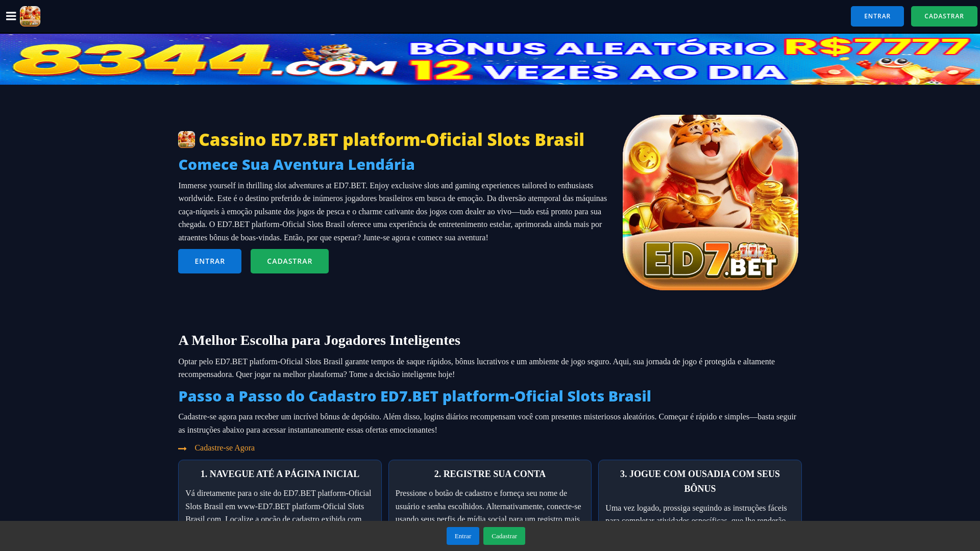 website screenshot of https://ed7bets.com/