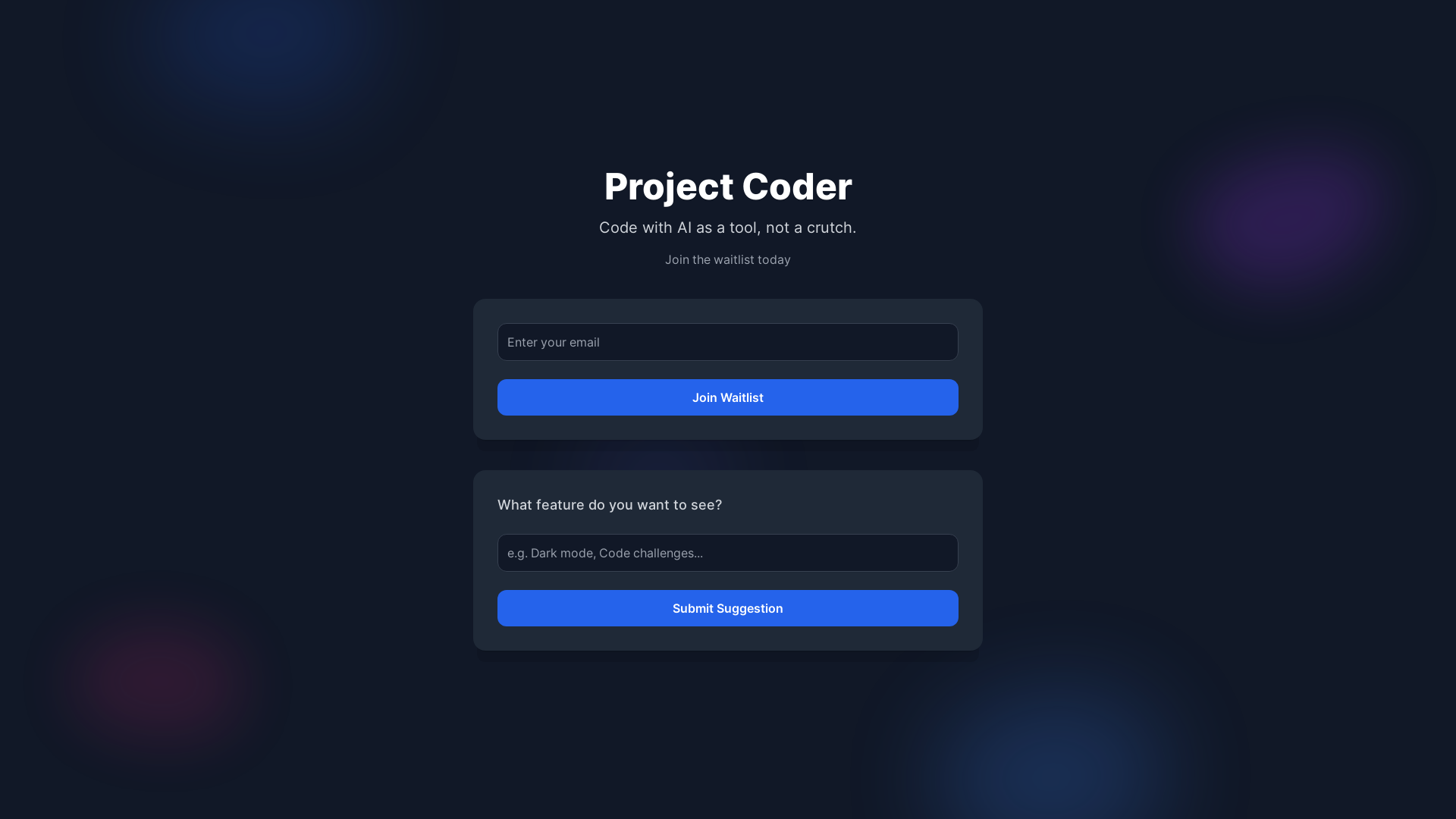 website screenshot of https://projectcoder.codes/