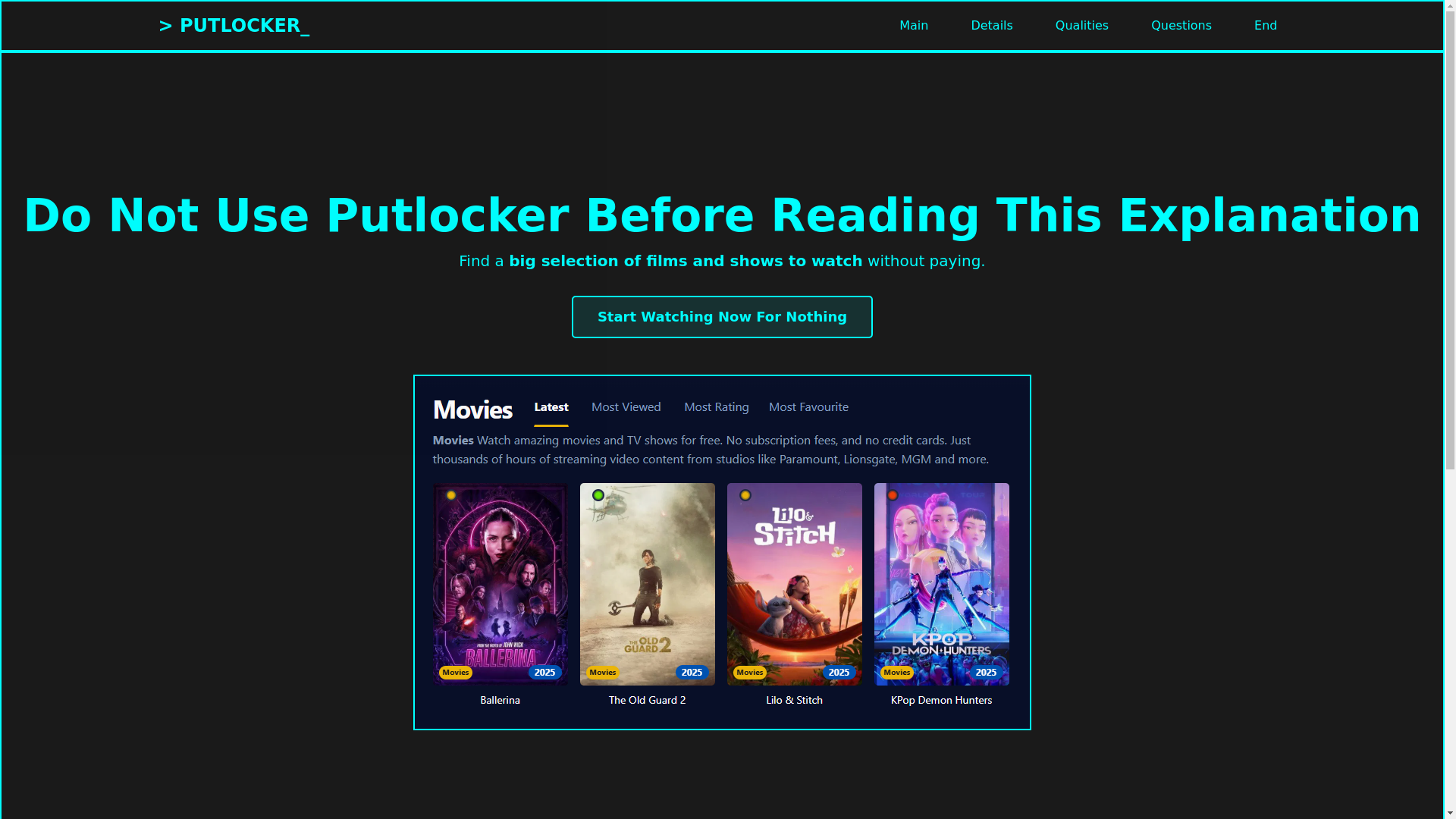 website screenshot of https://putlocker-kdbe.pages.dev/