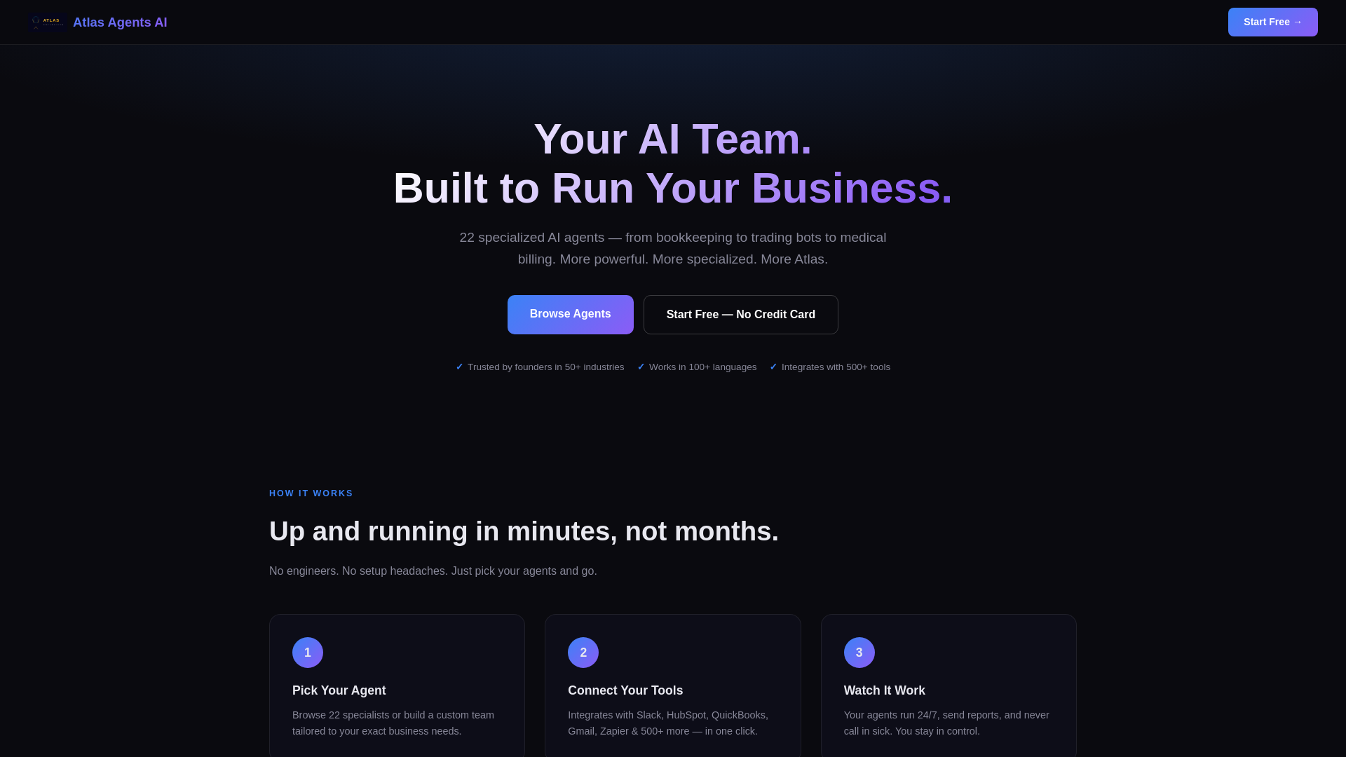 website screenshot of https://atlasagentsai.com/