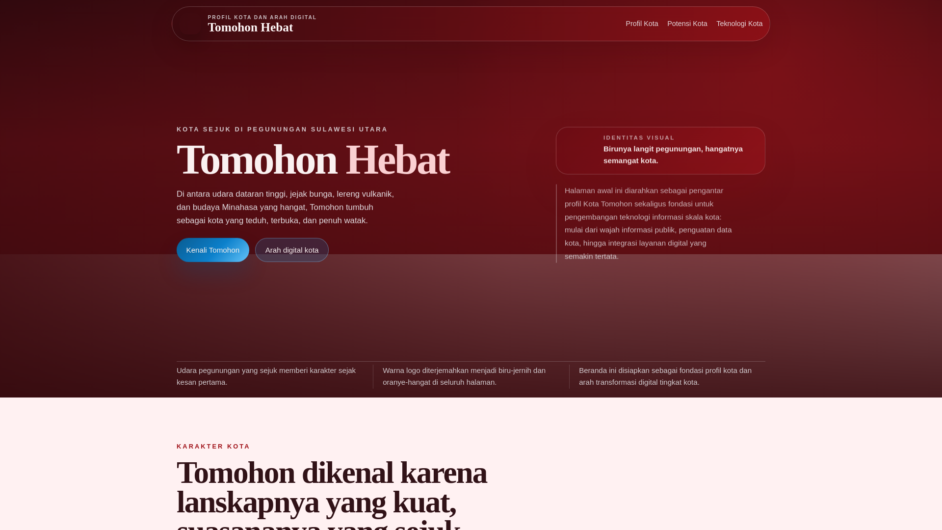 website screenshot of https://tomohonhebat.com/