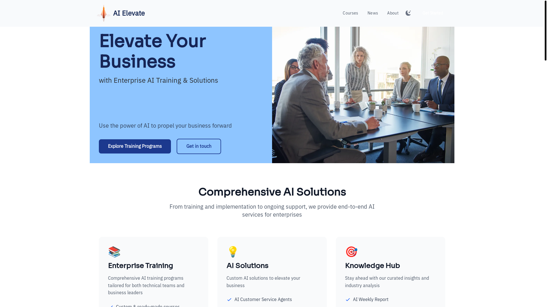 website screenshot of https://ai-training.pages.dev/