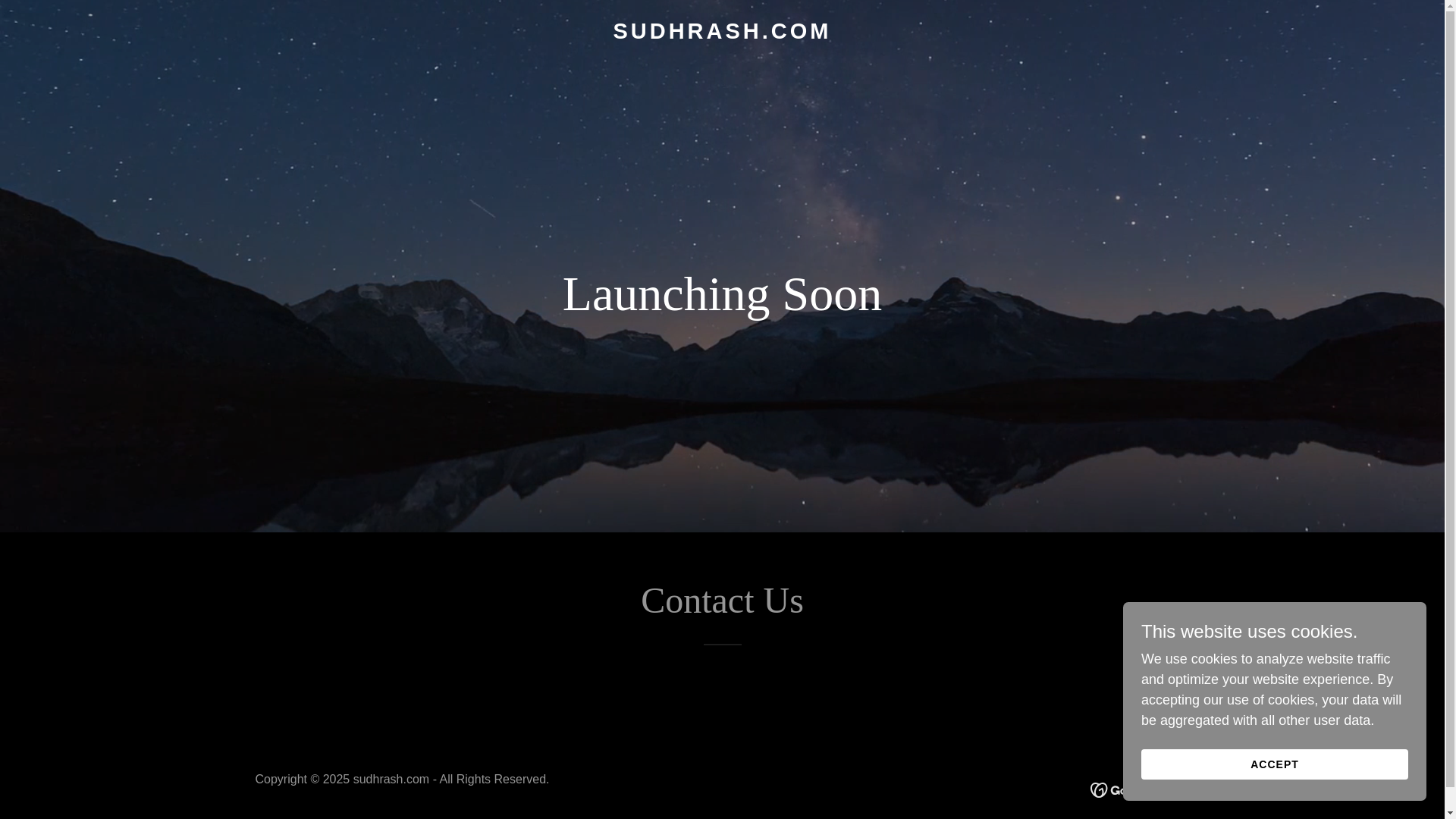 website screenshot of https://sudhrash.com/