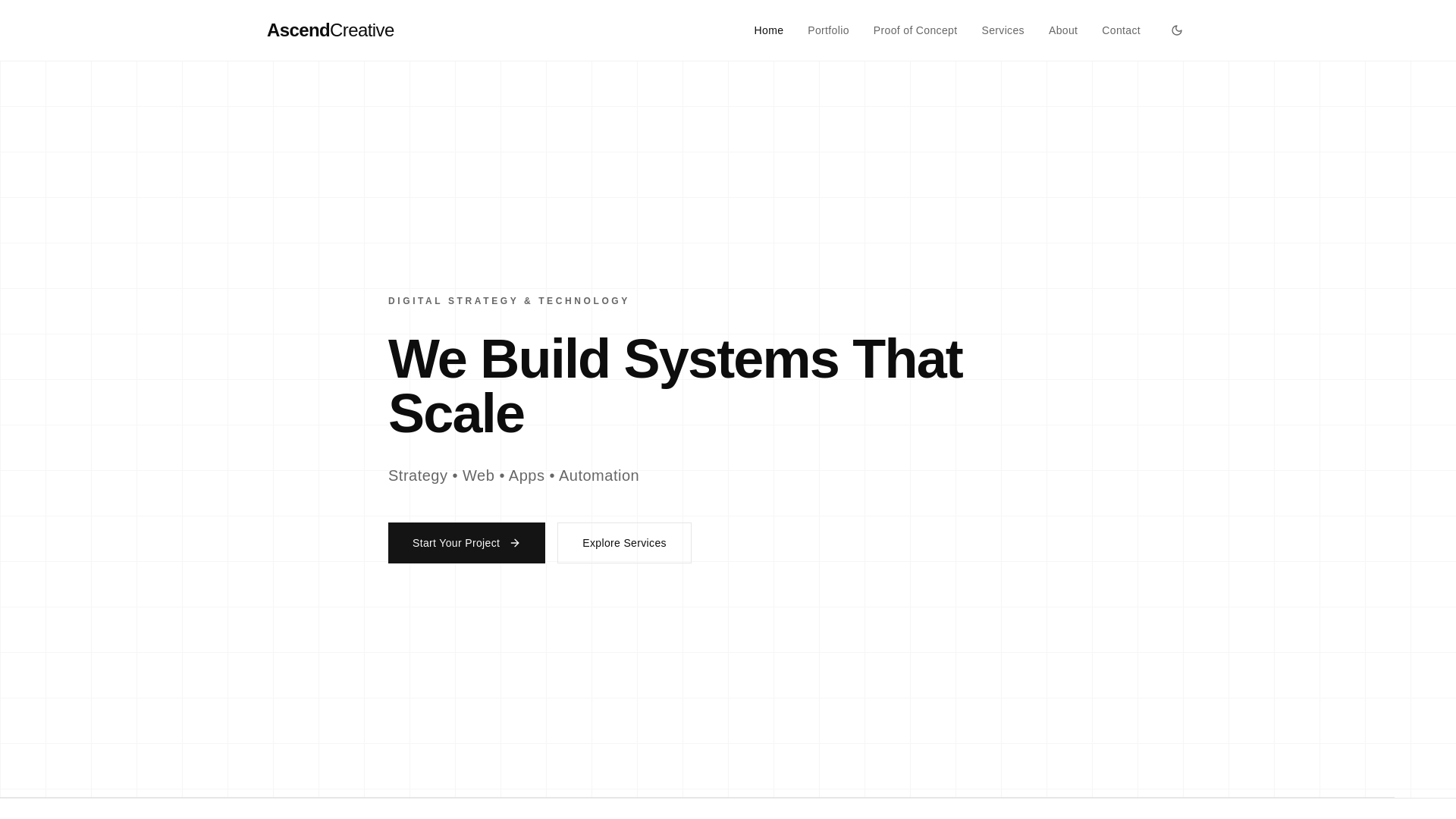 website screenshot of https://ascendcreative.app