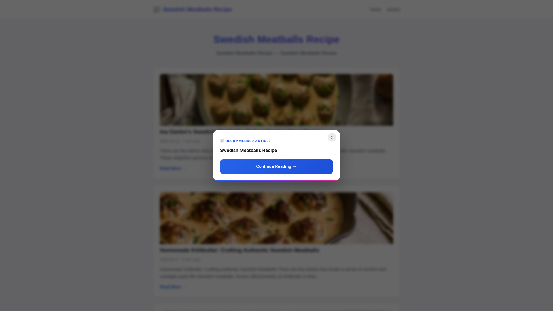 website screenshot of https://swedish-meatballs-recipe.pages.dev/