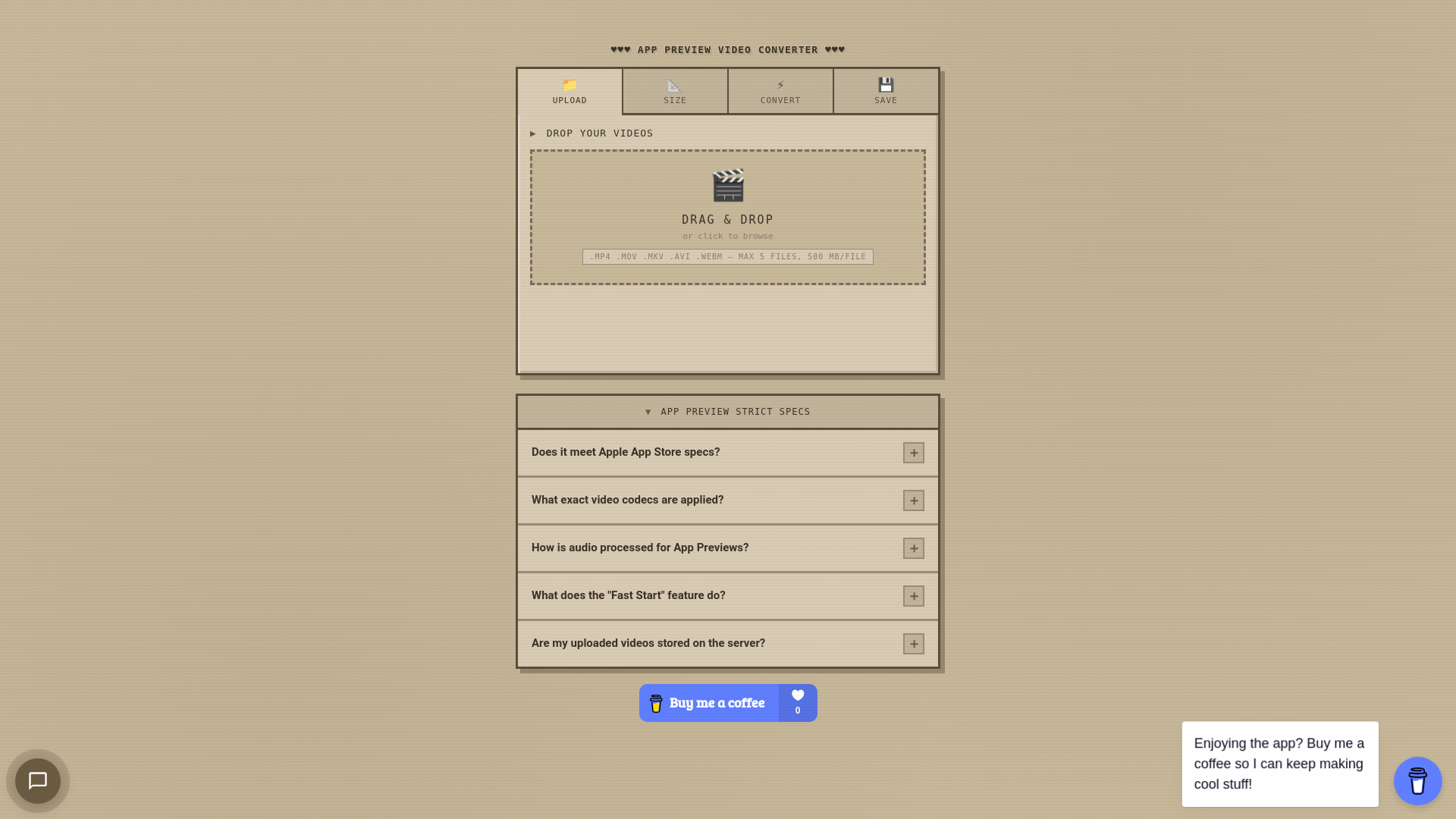 website screenshot of https://convertvideo.uk/