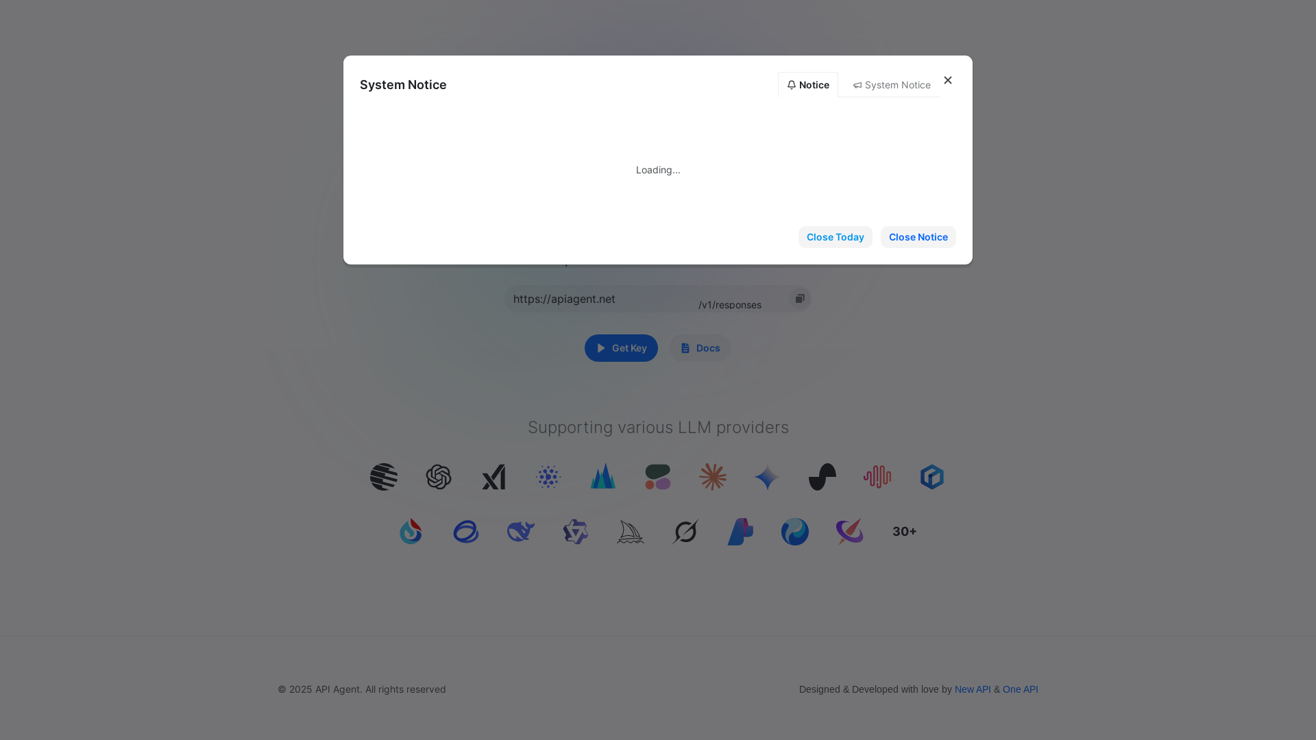 website screenshot of https://apiagent.net/