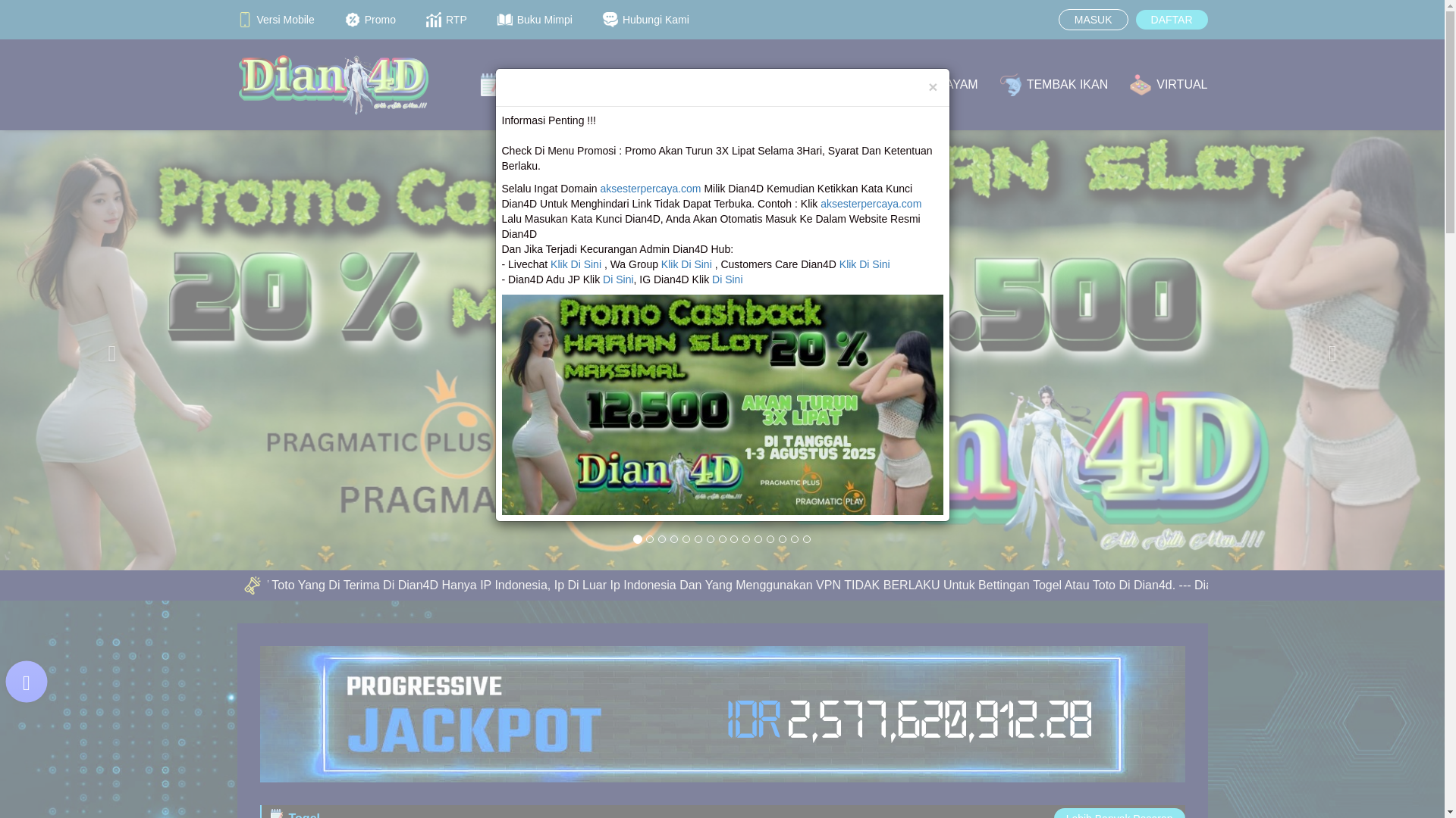 website screenshot of https://dian4d5.online/