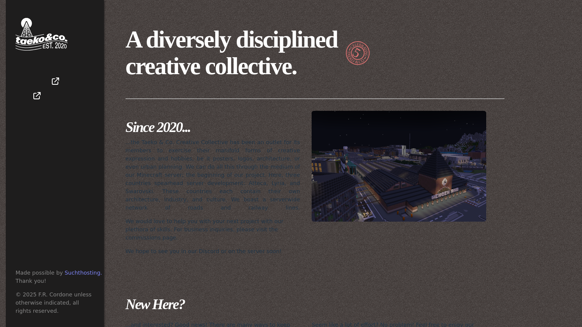 website screenshot of https://taeko-ch.pages.dev/