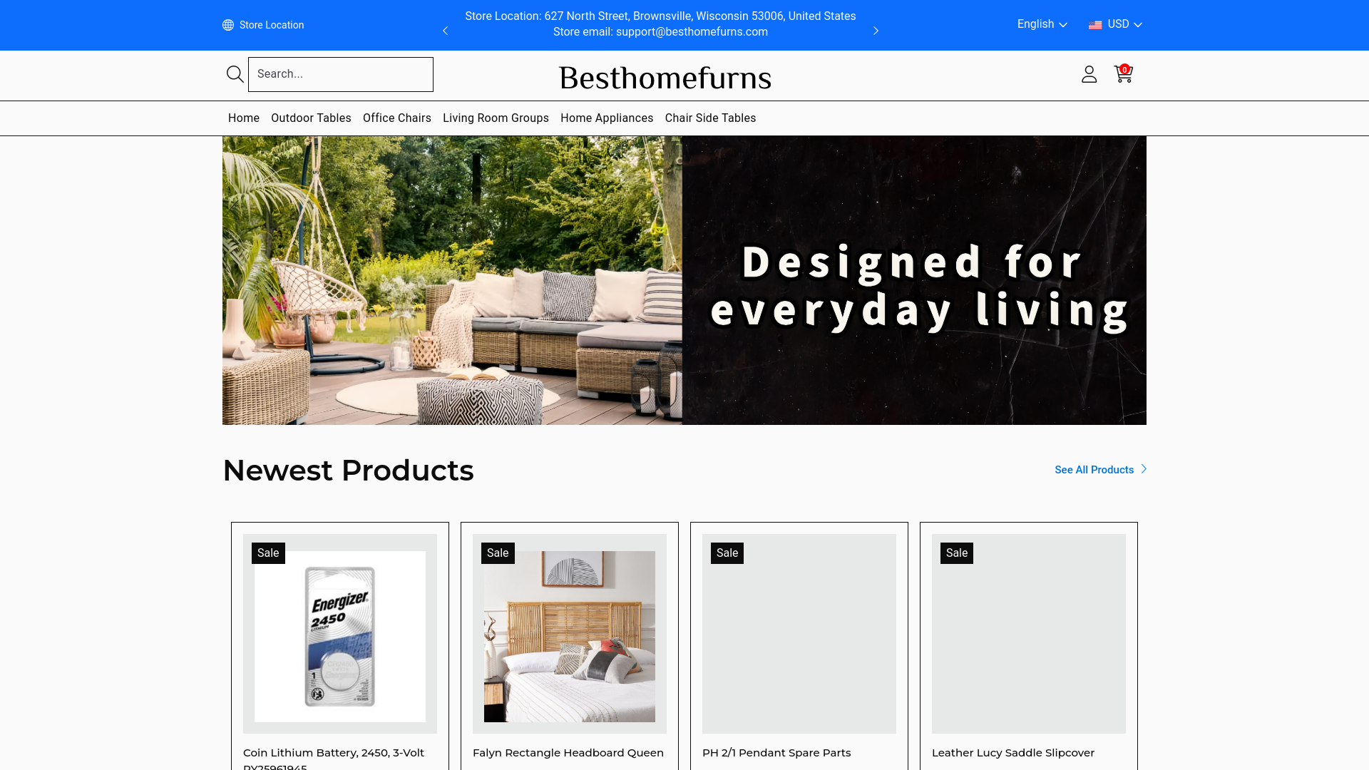 website screenshot of https://besthomefurns.com