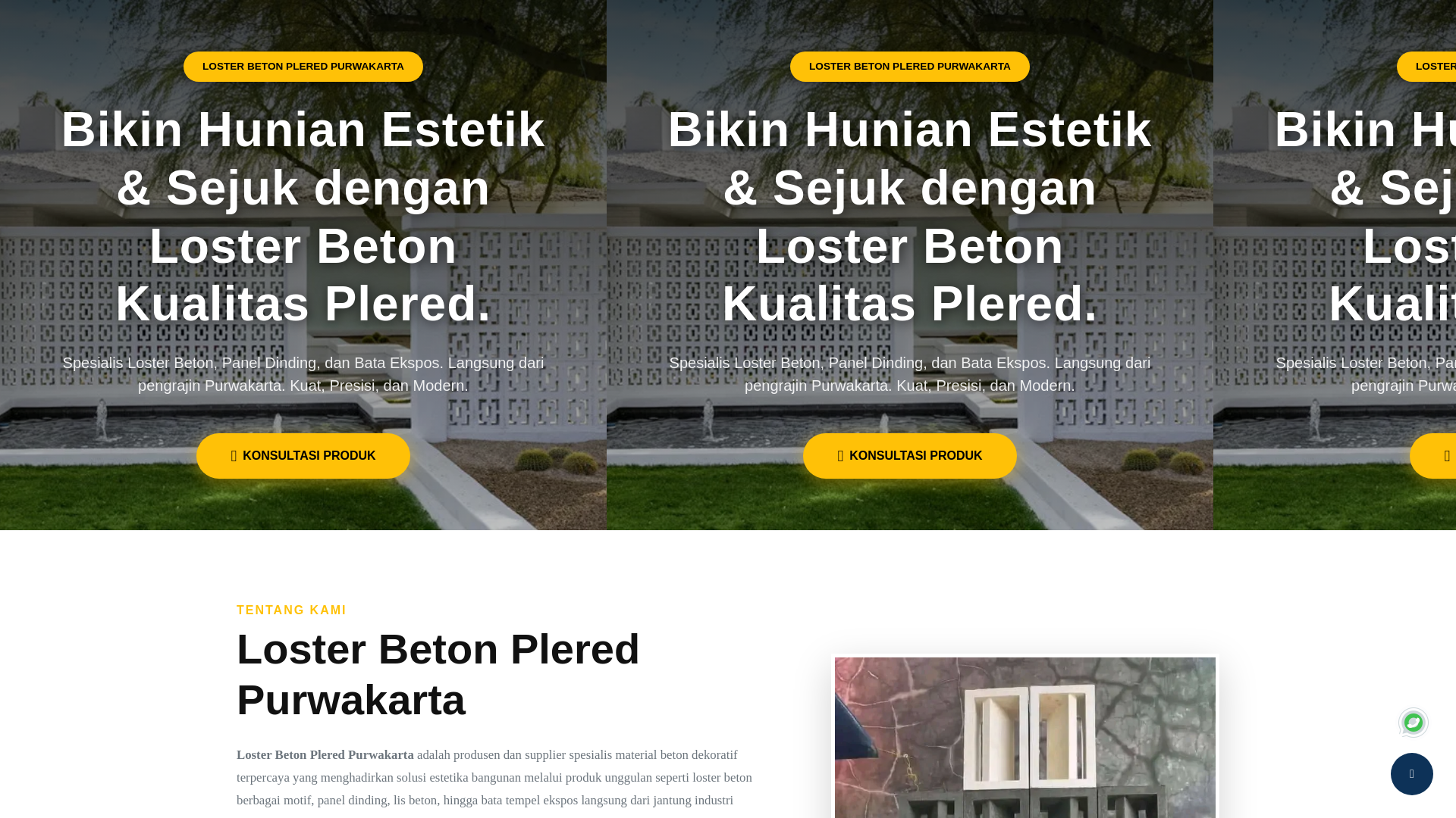 website screenshot of https://losterbetonpleredpurwakarta.web.id/
