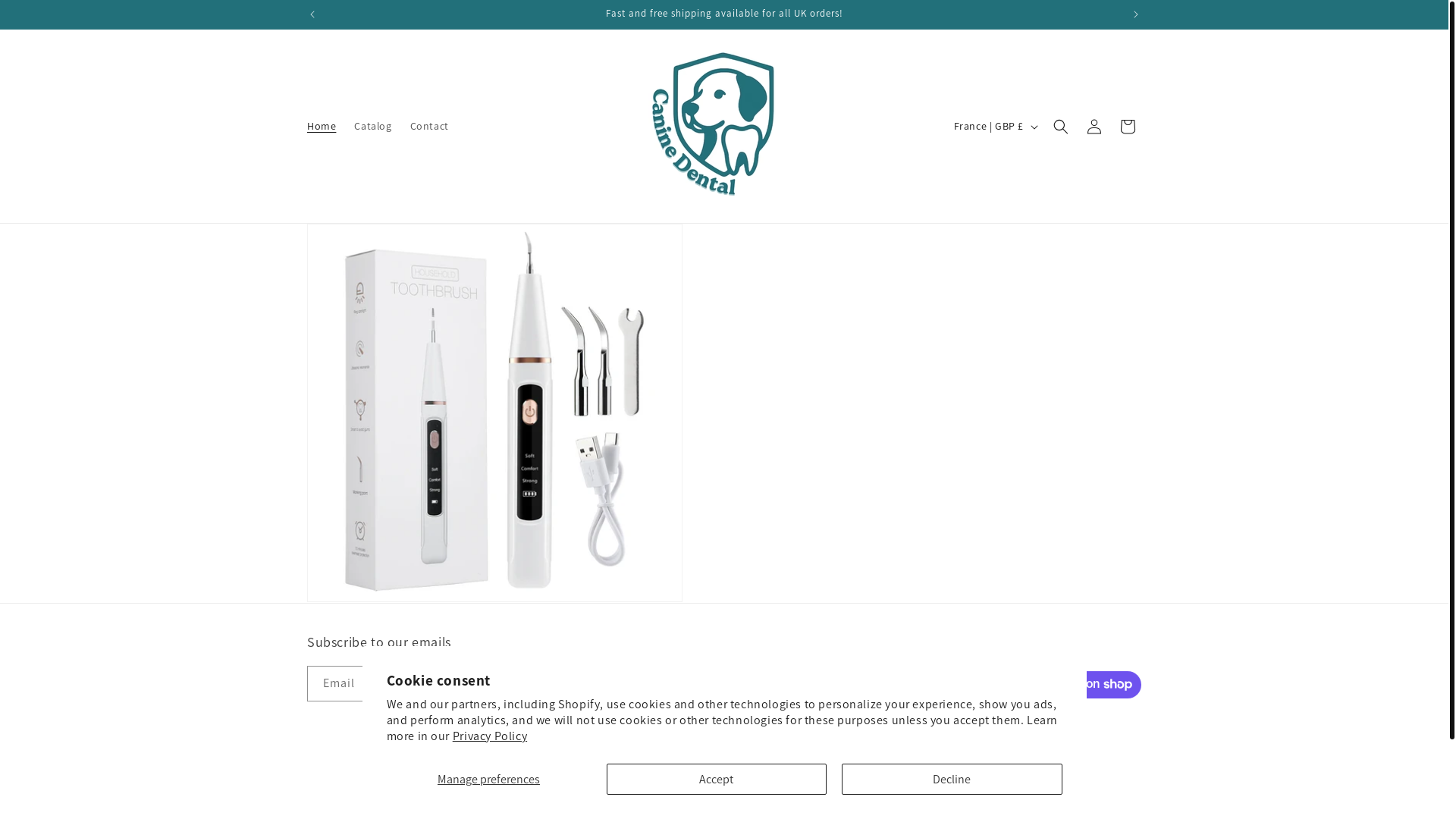 website screenshot of https://canine-dental.co.uk/