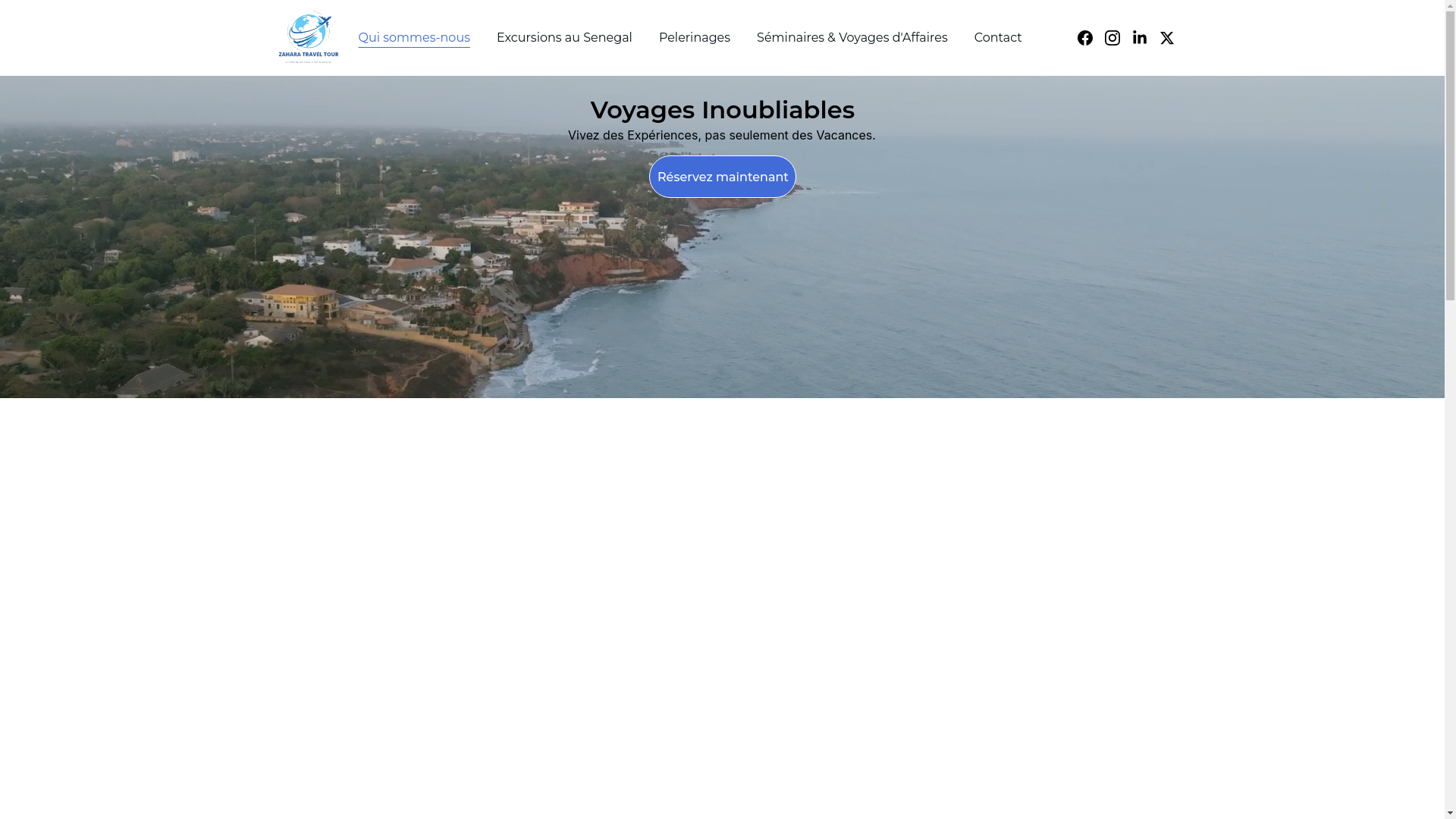 website screenshot of https://zaharatraveltour.com/