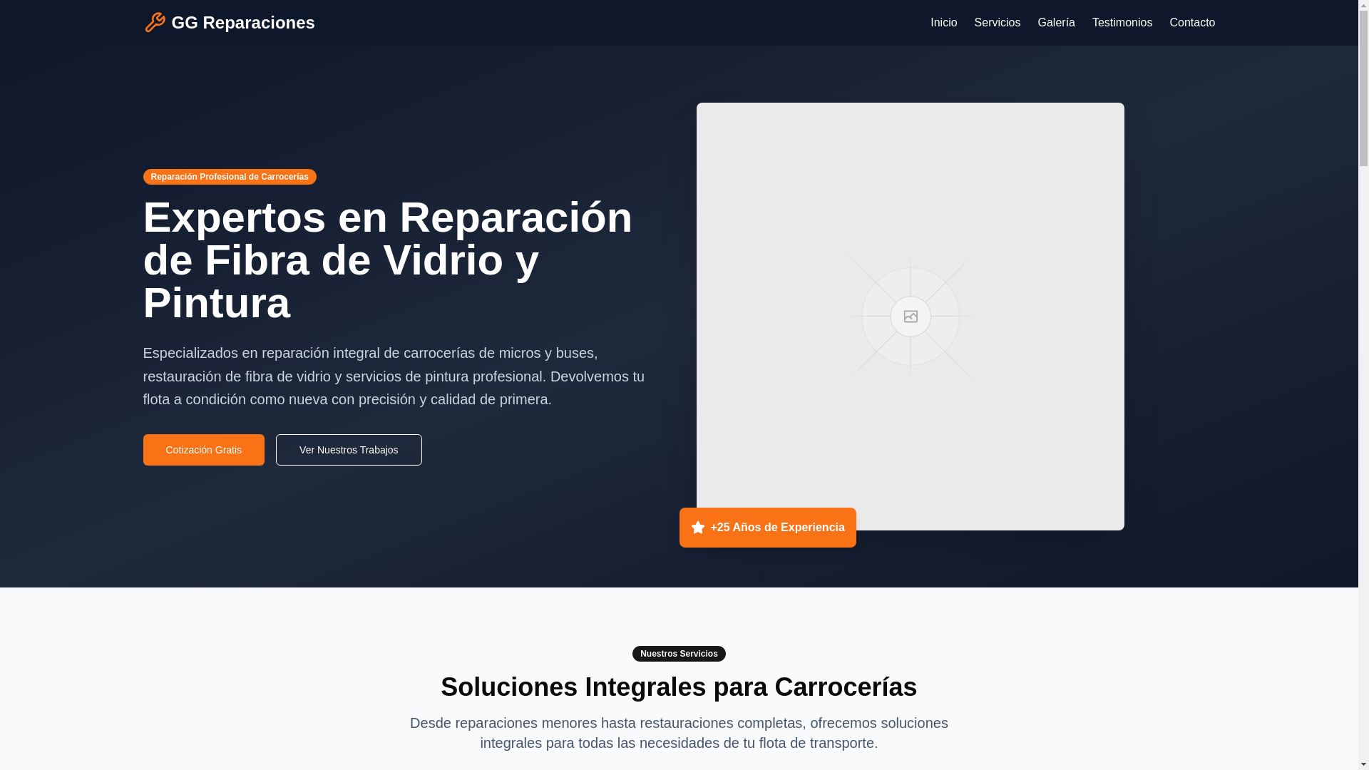 website screenshot of https://ggreparaciones.cl/
