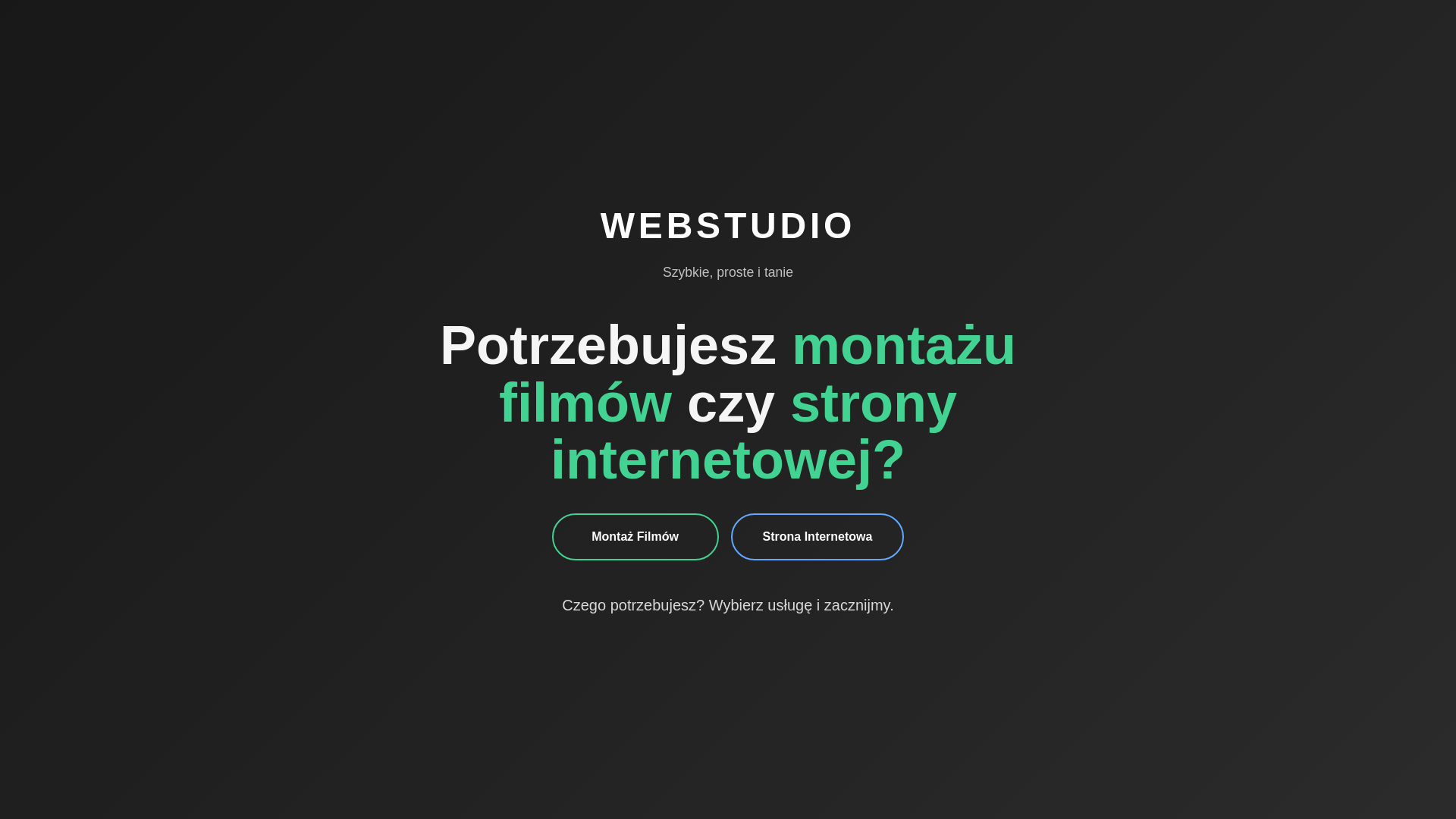 website screenshot of https://webstudios.pl/