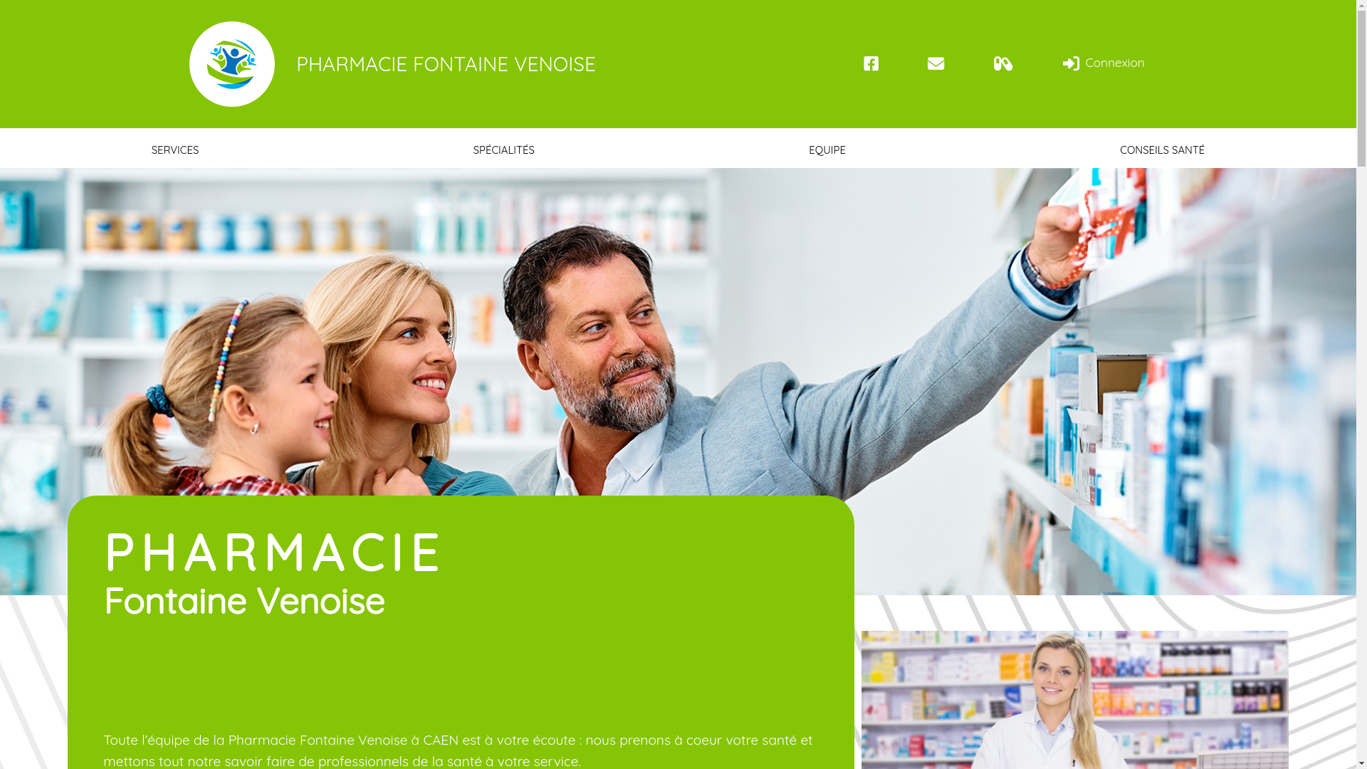 website screenshot of https://pharmaciefontainevenoise.com/