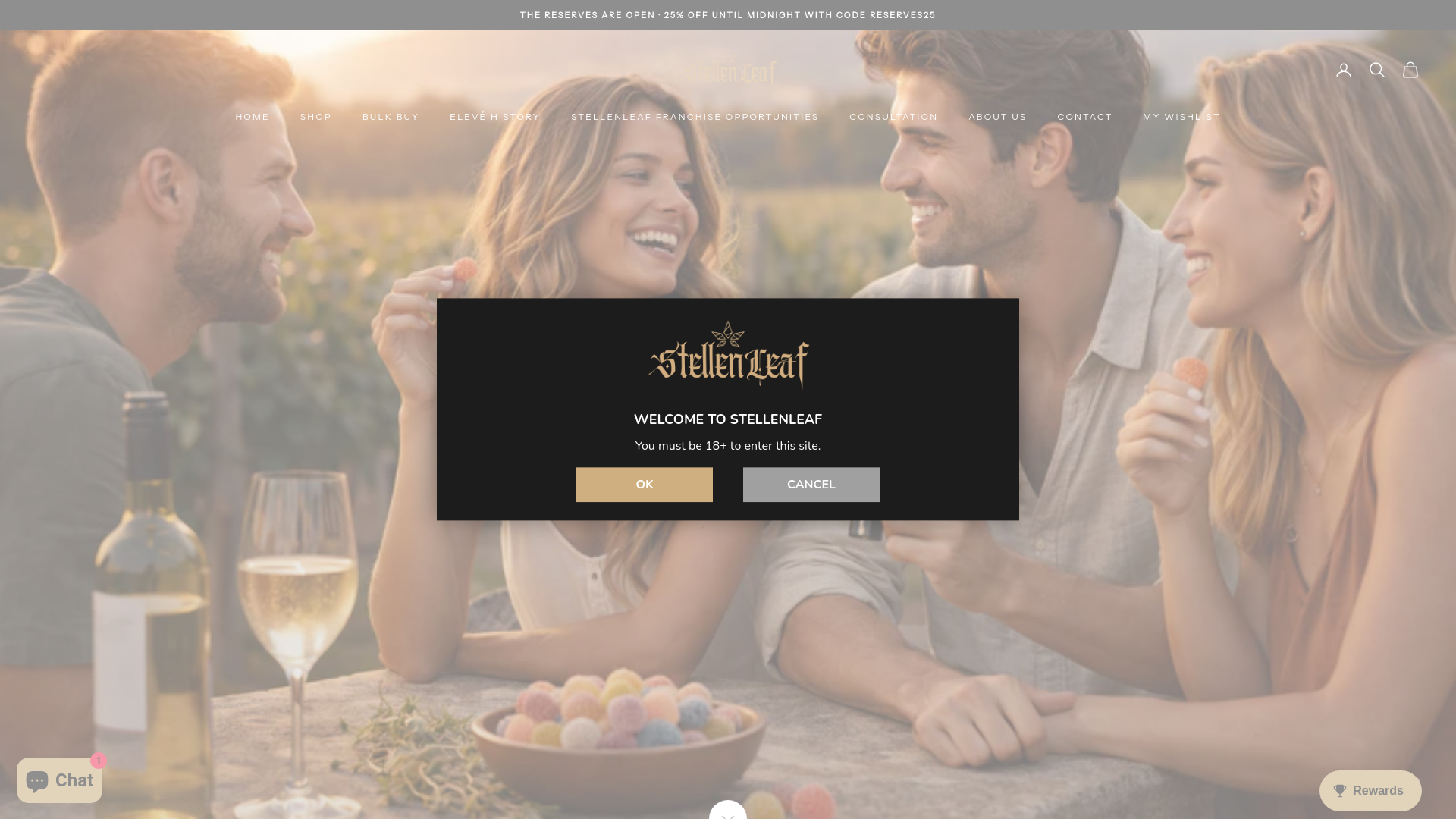 website screenshot of https://stellenleaf.store