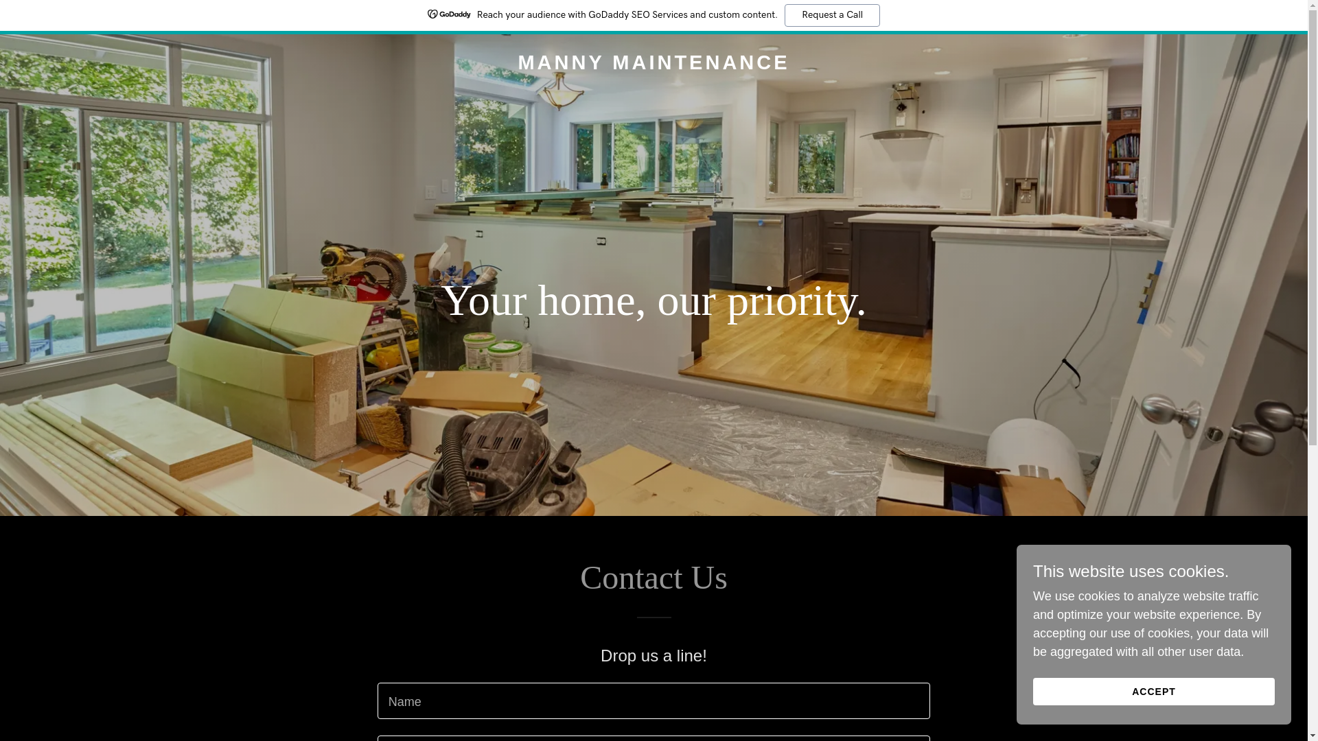 website screenshot of https://mannymaintenance.com/