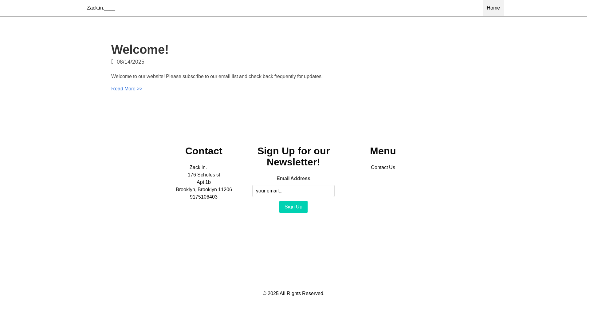 website screenshot of https://zack-daniels.com/