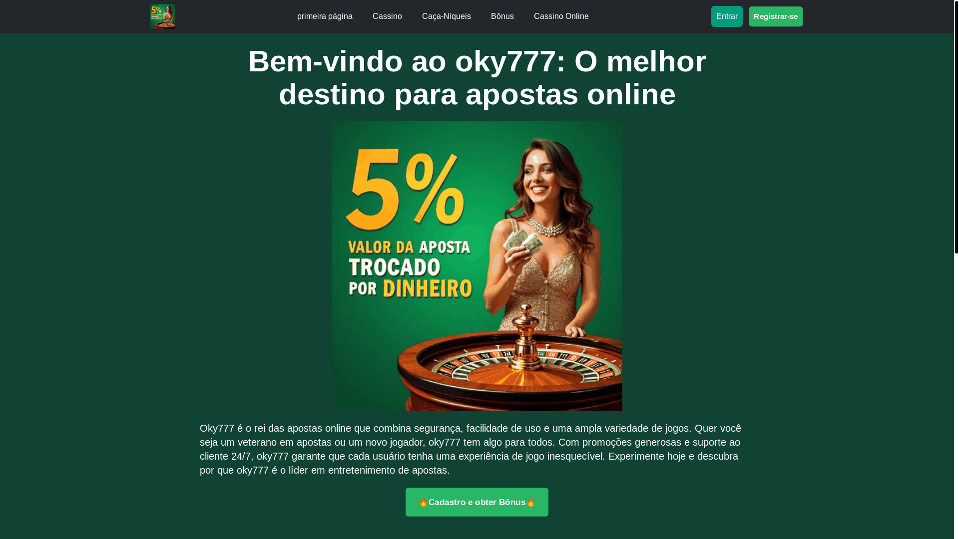 website screenshot of https://oky777b.com/