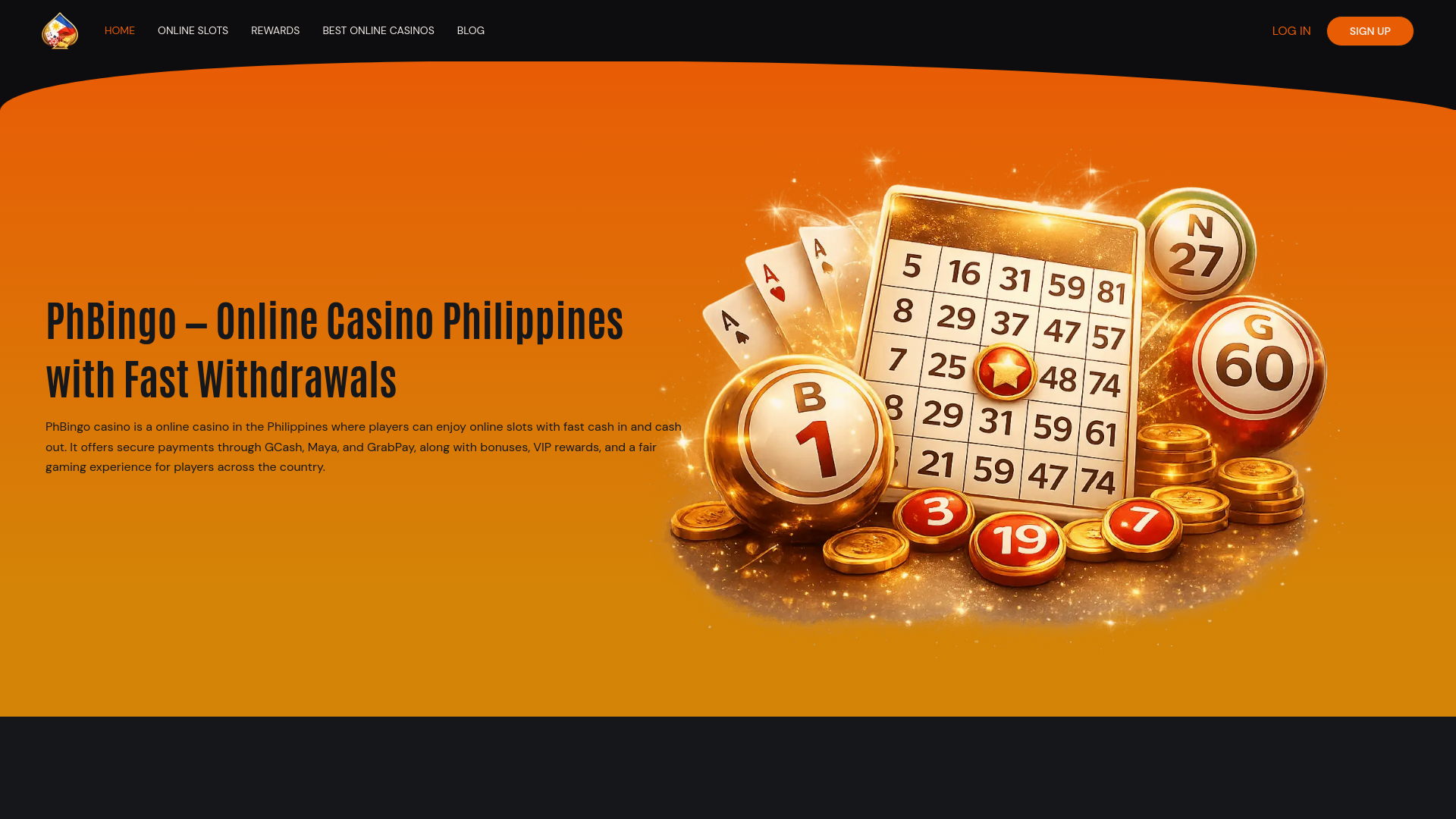 website screenshot of https://phbingo-login.ph/