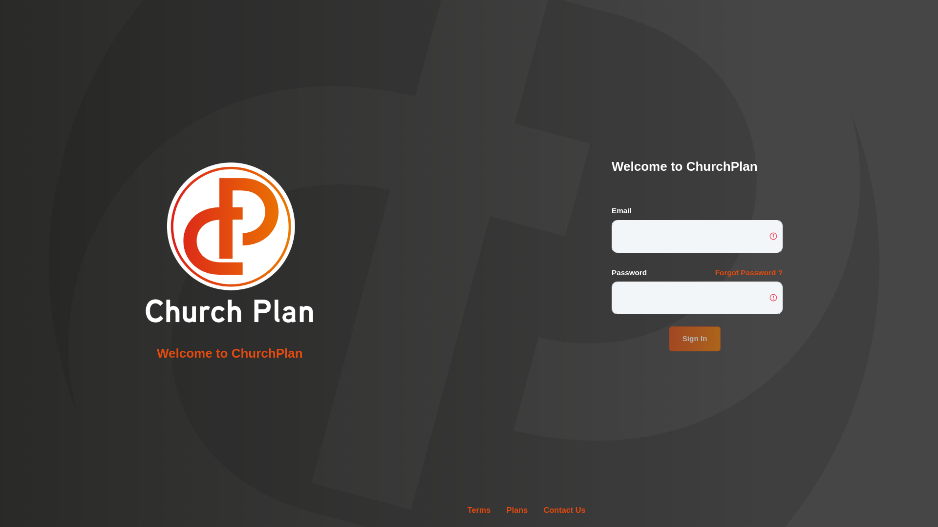 website screenshot of https://churchplan-admin-portal.pages.dev/