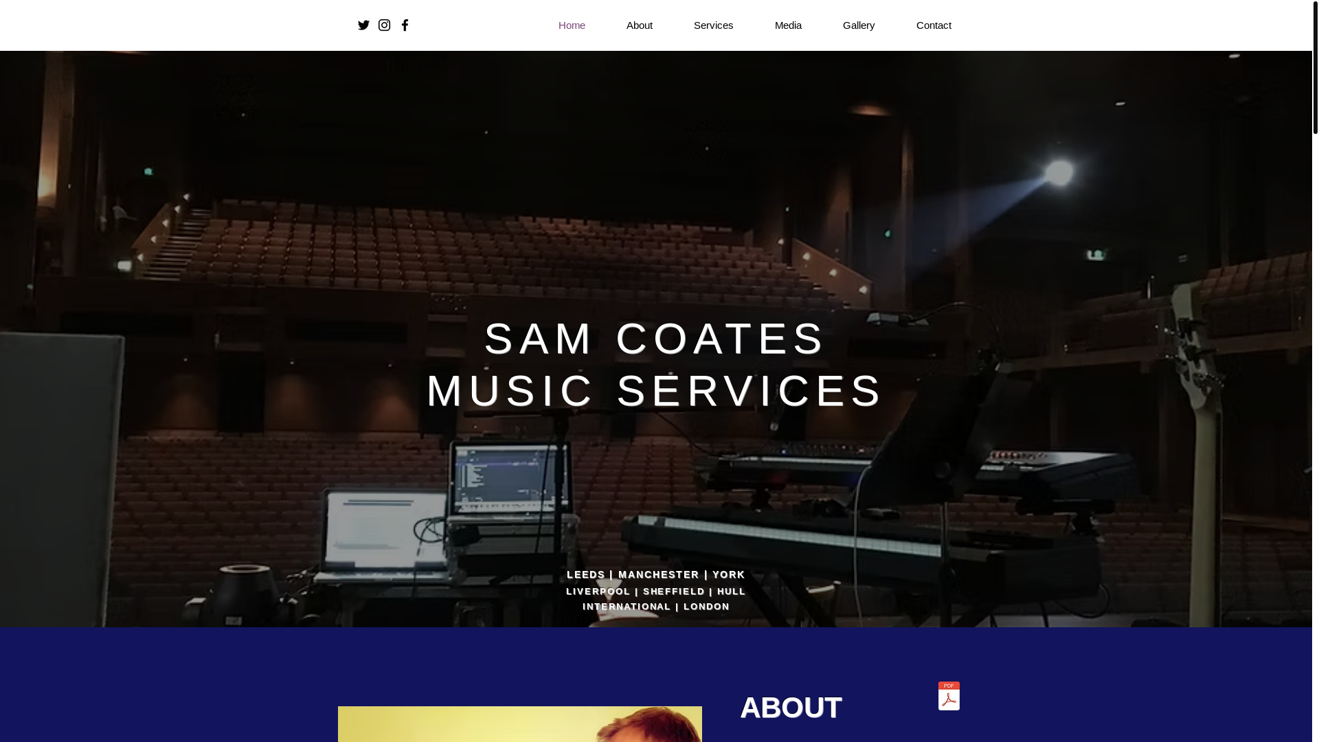 website screenshot of https://samcoatescreative.com/
