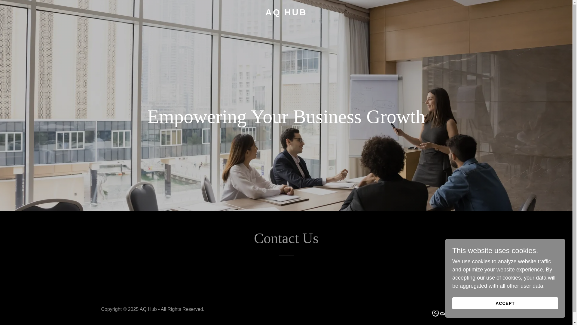 website screenshot of https://theaqhub.com/