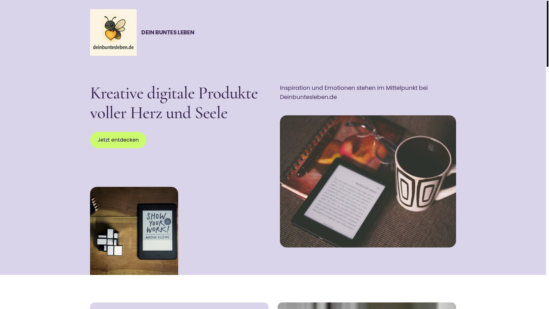 website screenshot of https://deinbuntesleben.de/