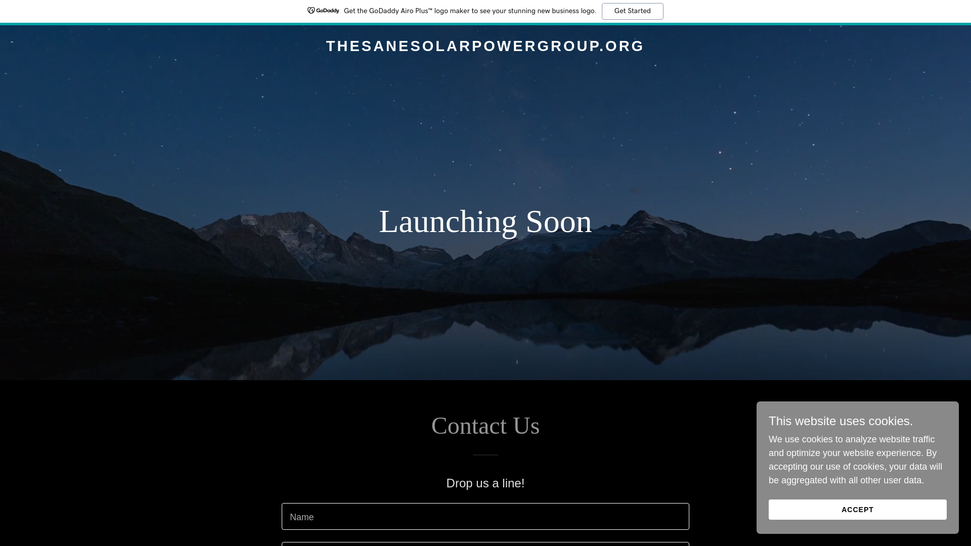 website screenshot of https://thesanesolarpowergroup.org/