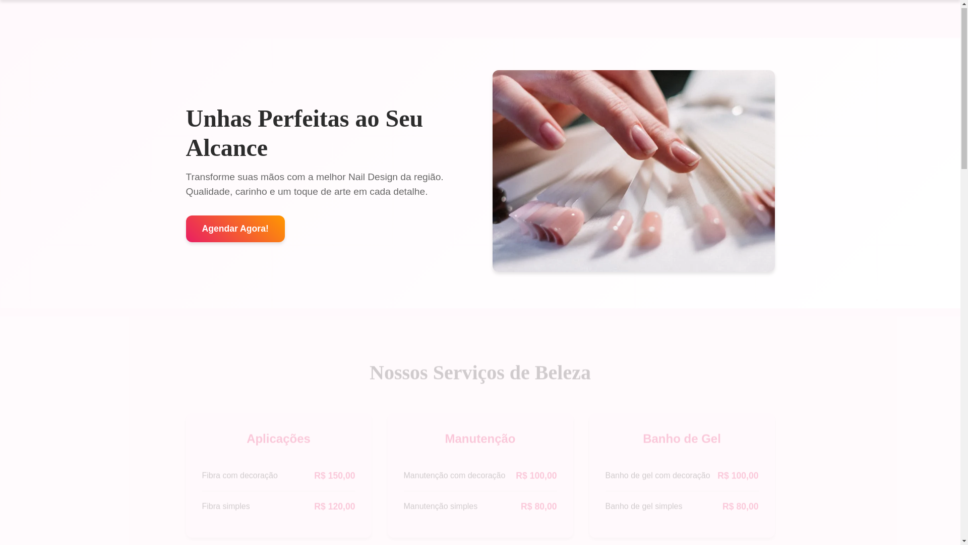 website screenshot of https://stefaniborgesnaildesigner.pages.dev/