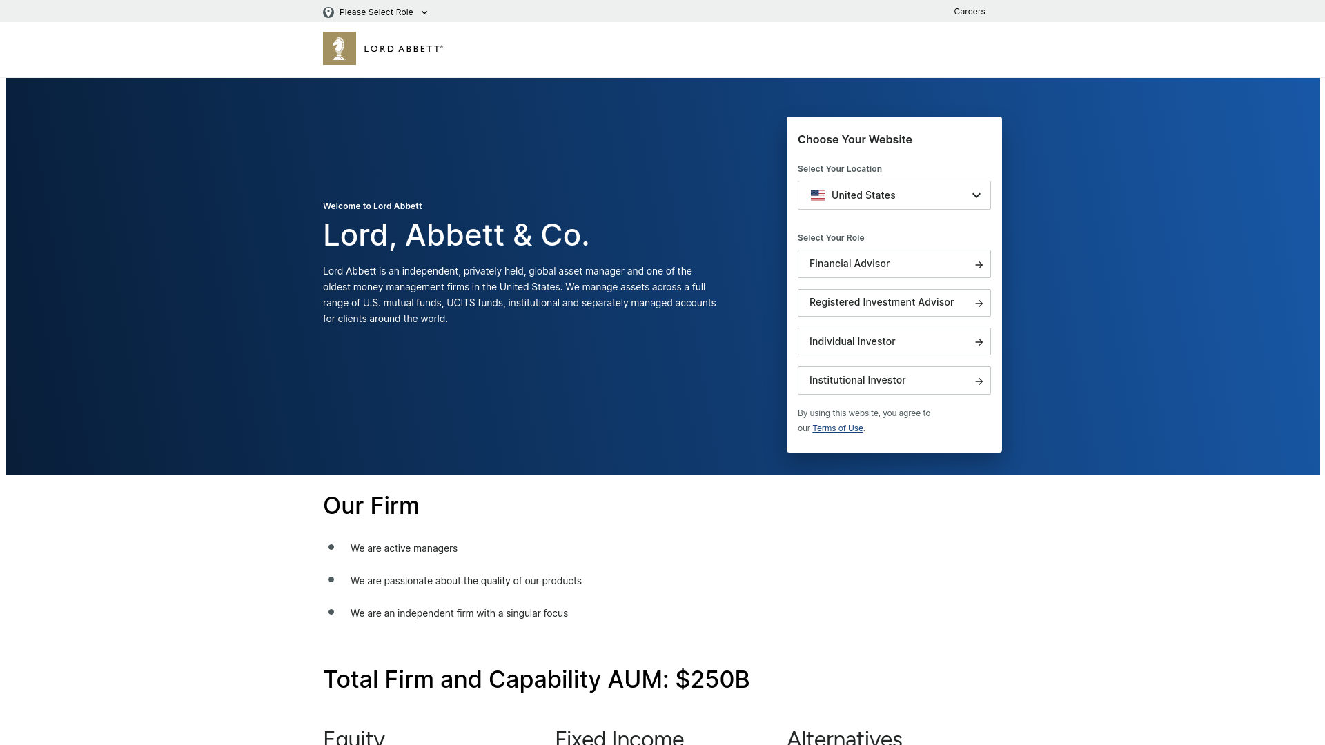 website screenshot of https://www.lordabbett.com/