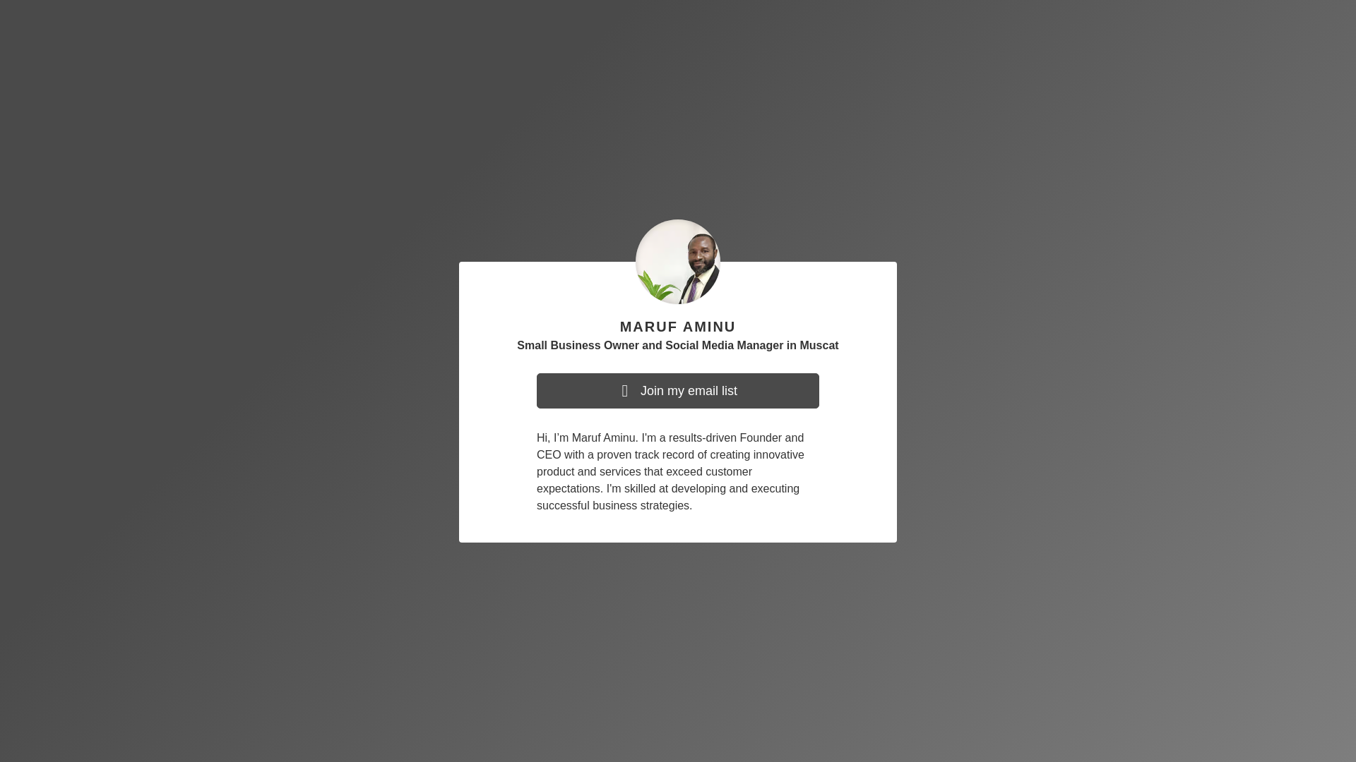 website screenshot of https://marufaminu.com/
