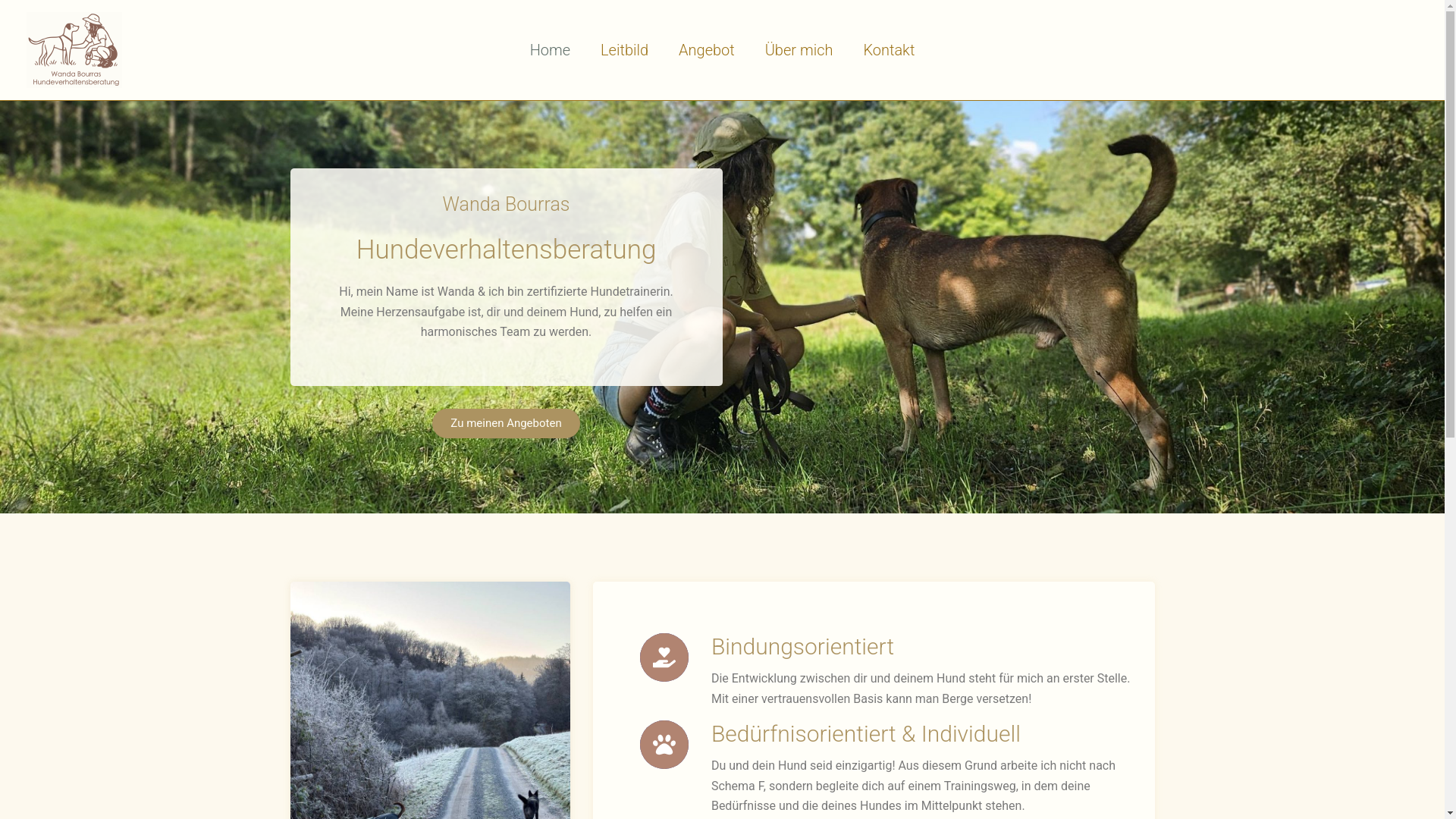 website screenshot of https://hundetraining-mit-wanda.de/