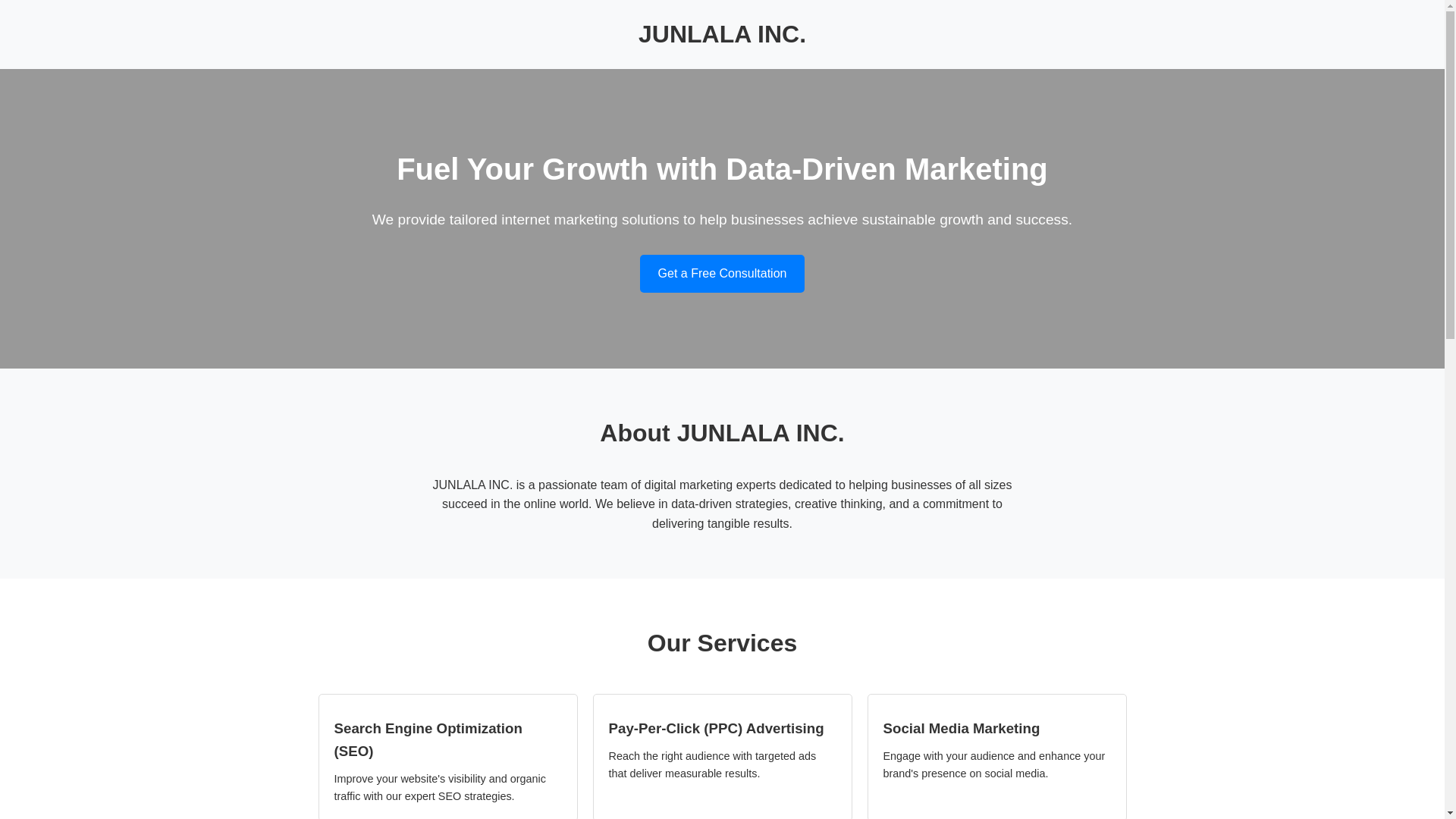 website screenshot of https://html-junlala.pages.dev/