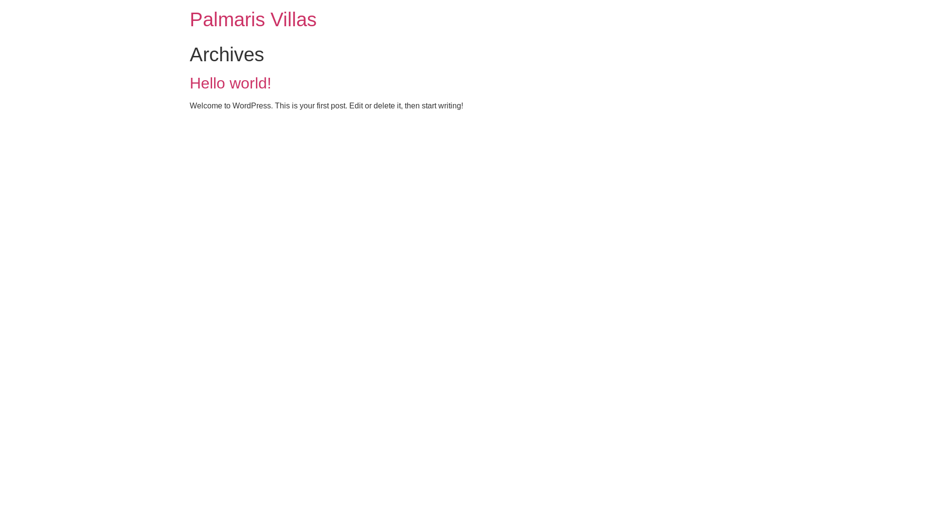 website screenshot of https://palmarisvillas.com/