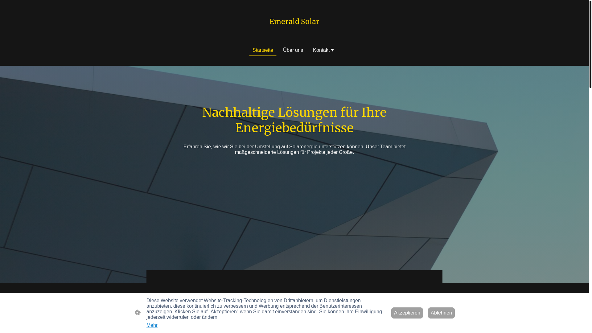 website screenshot of https://emeraldsolar.de/