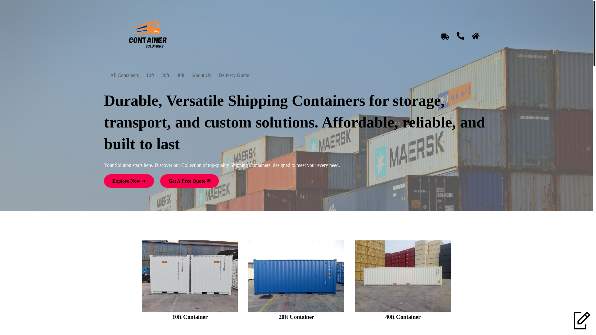 website screenshot of https://container-solutions.pages.dev/