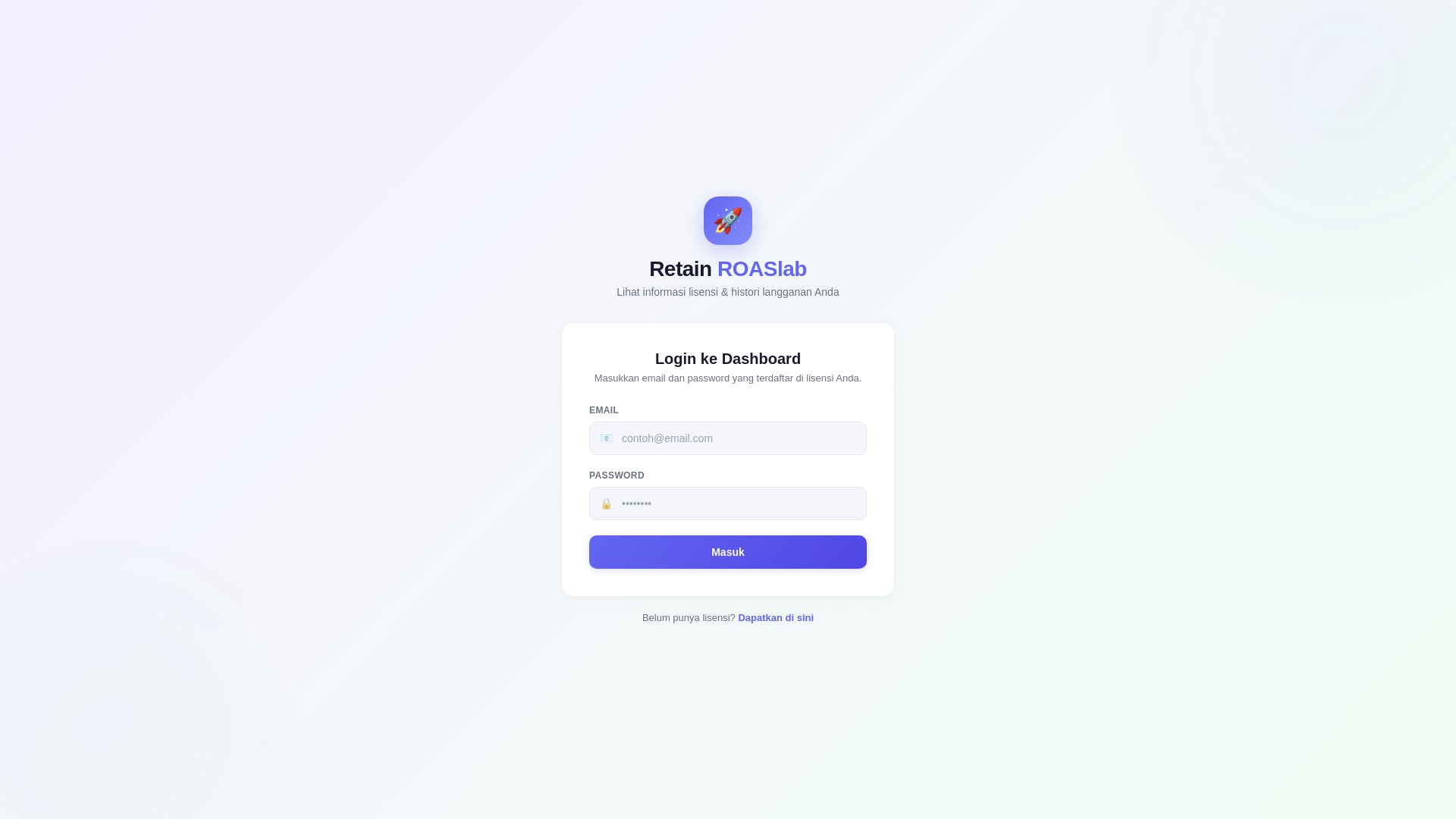 website screenshot of https://retain-user-dashboard.pages.dev/