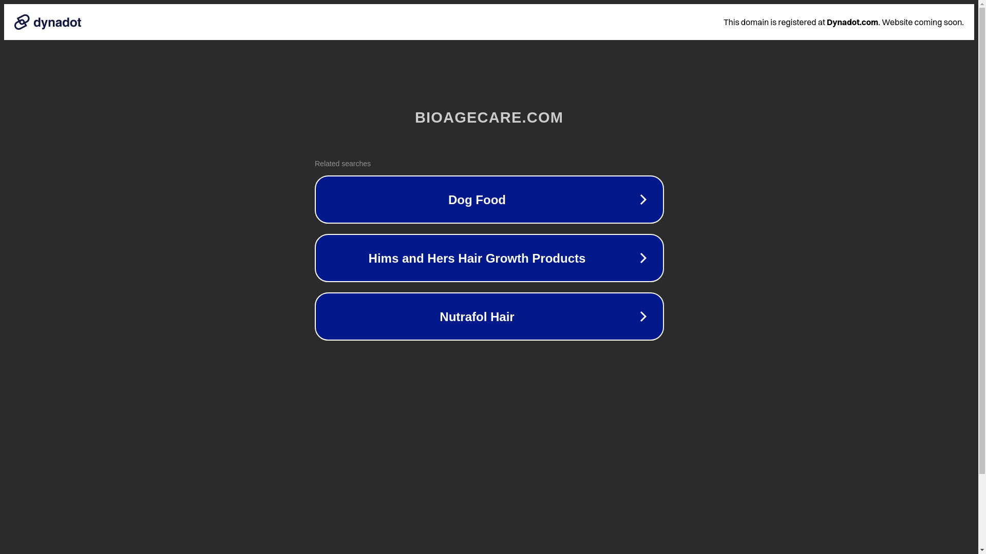 website screenshot of https://bioagecare.com/