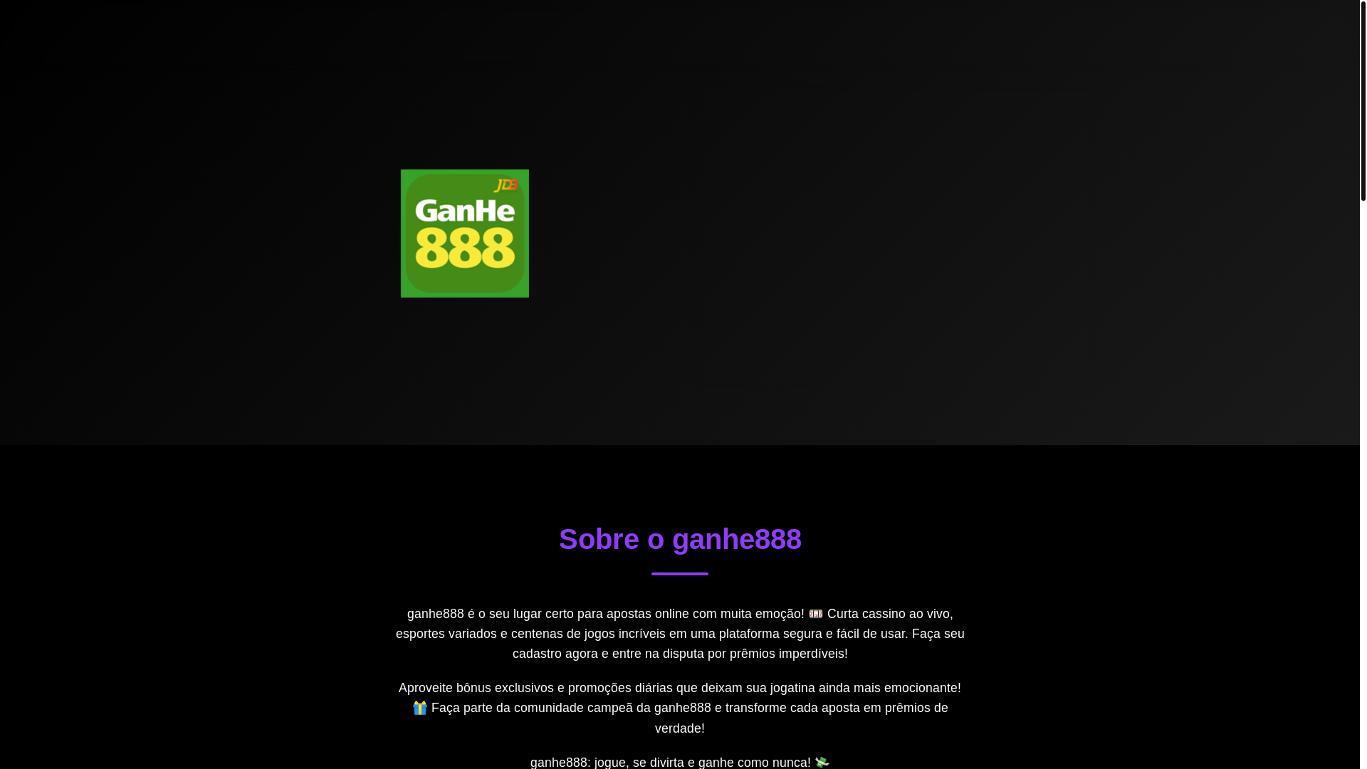 website screenshot of https://ganhe888.bet/