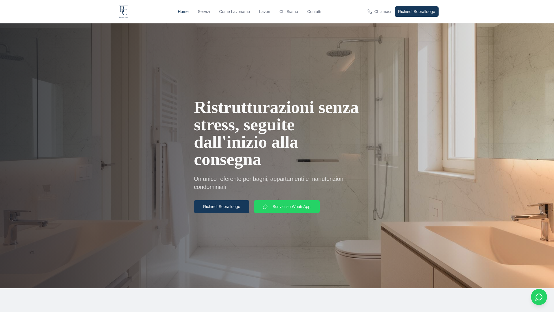 website screenshot of https://rinnovacasacarpi.com/