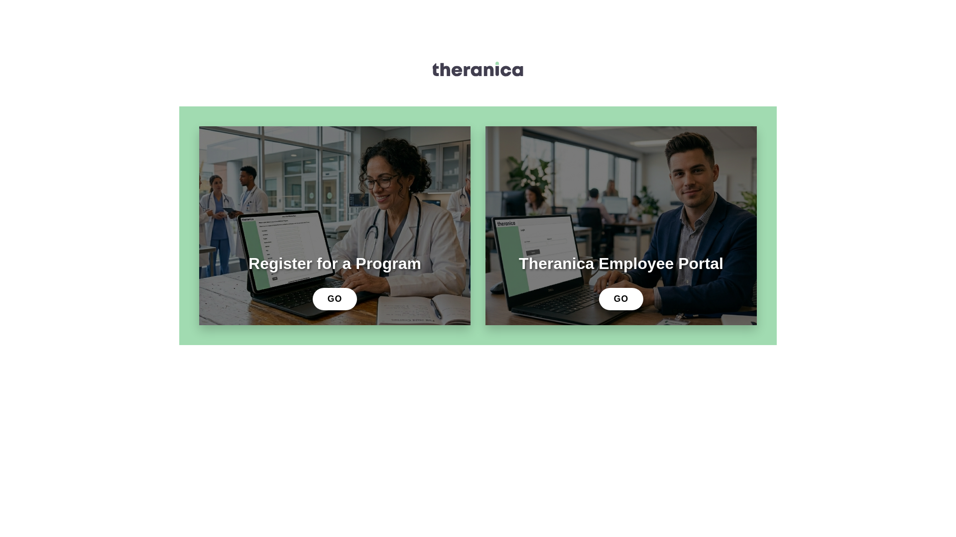 website screenshot of https://www.theranicasp.com/