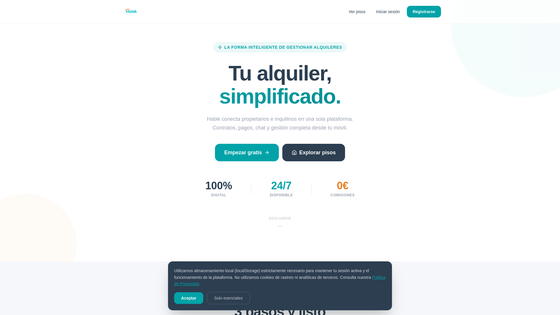 website screenshot of https://habik.es/